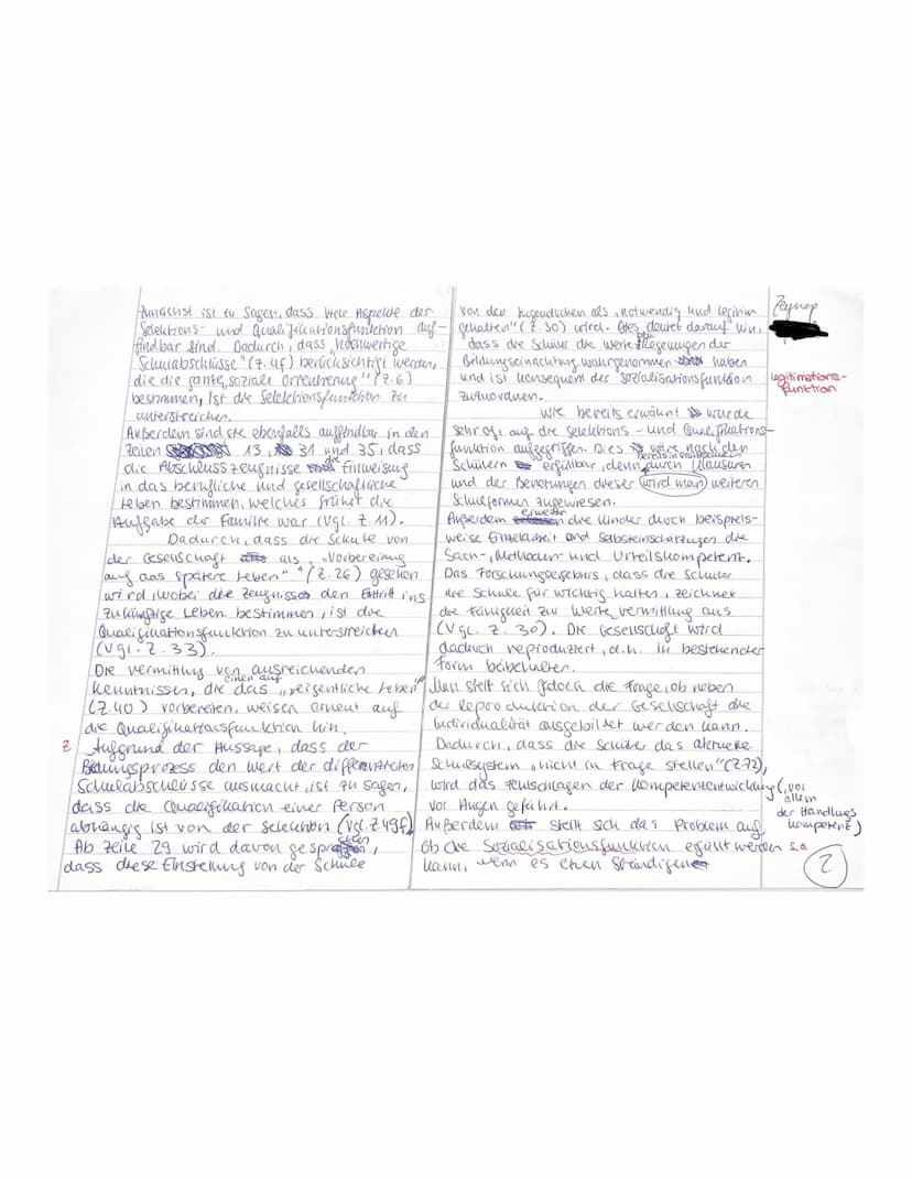 Pädagogik Q27
Name:
нупер
Aufgaben:
P
Klausur Nr. 2 21/22
Schulische Sozialisation
1. Formulieren Sie den Hauptgedanken des Textes und stell