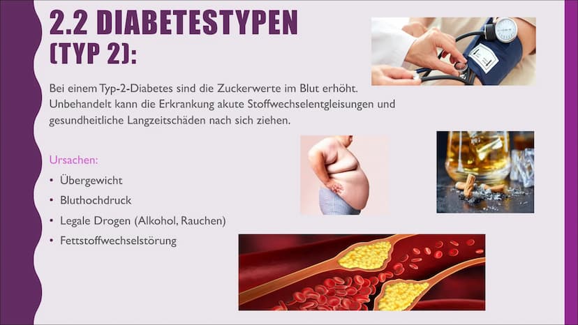 Diabetes I.
2.
GLIEDERUNG:
Was ist Diabetes?
Diabetestypen
2.1. Typ I
2.2 Typ 2
2.3 andere Typen
3. Insulin
3.1 Bedeutung & Aufgabe
3.2 Vera
