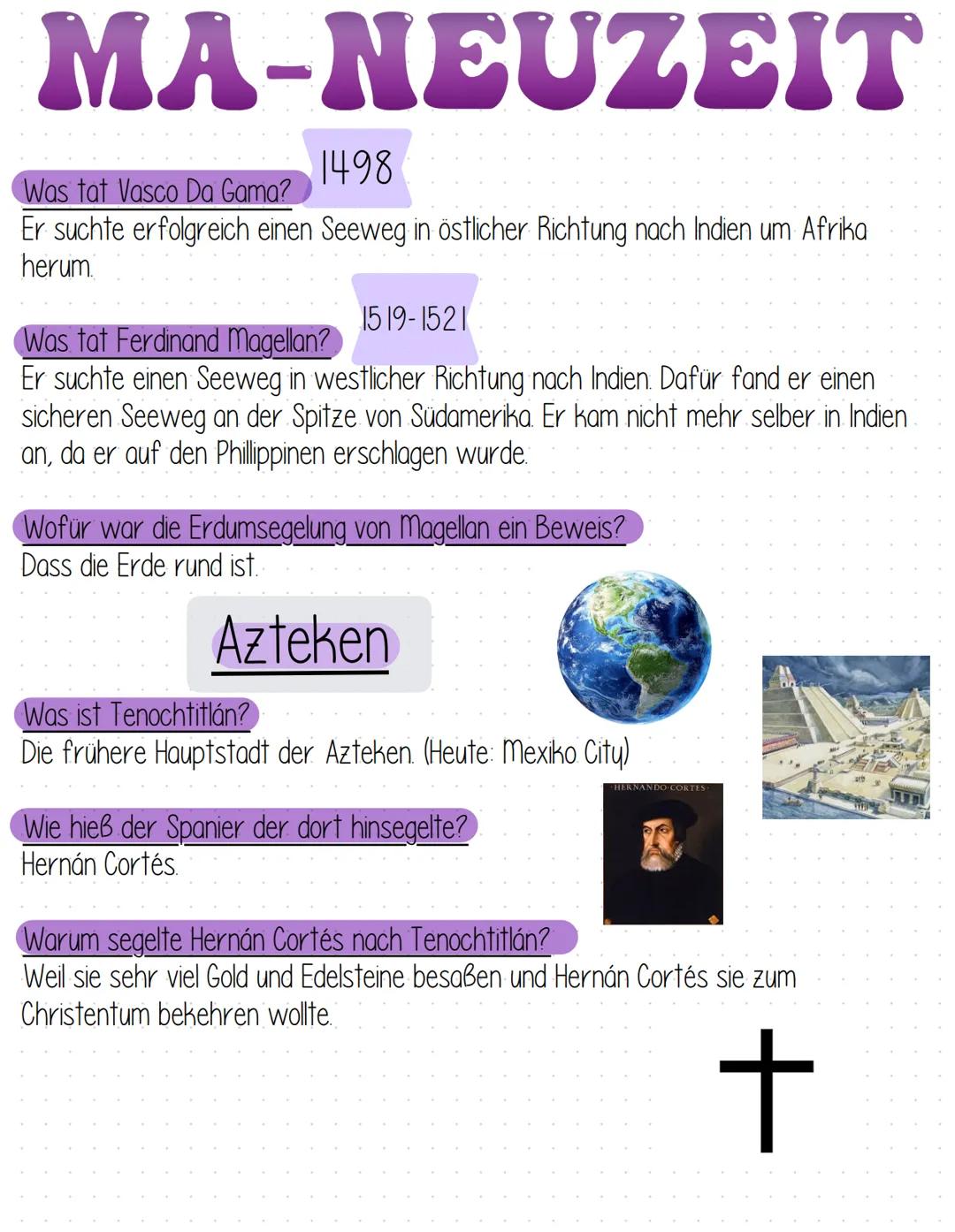 MA-NEUZEIT
Kunst
Was versteht man unter dem Begriff Renaissance?
Die Wiedergeburt der Antike.
Wo fanden sie ihre Vorbilder?
In der römischen