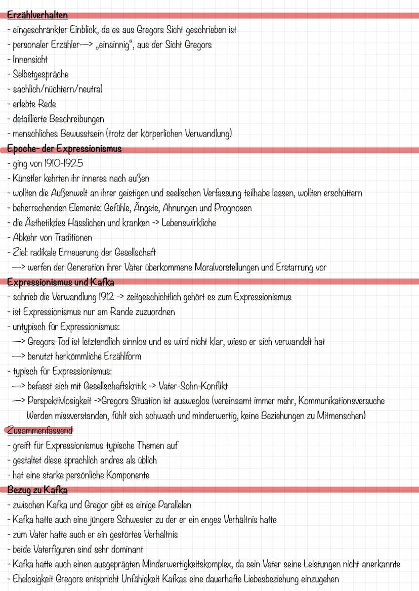 Die Verwandlung
Franz Kafka Insekt
- Ekel
- nimmt alles menschliche
- entwürdigend
- untergeordnet
- wie aus einer anderen Welt
- unerwünsch