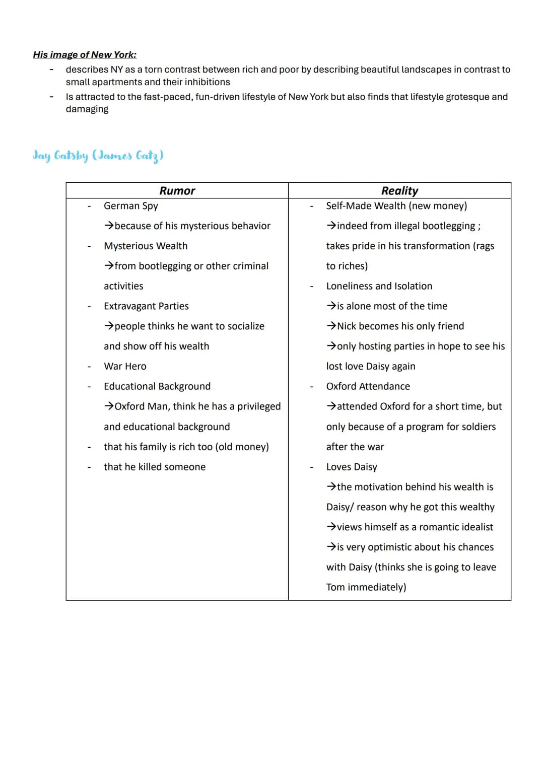 Englisch Abitur
Topics
1. The individual and society
• The Great Gatsby - characterization and plot
2. Politics, culture and society - betwe