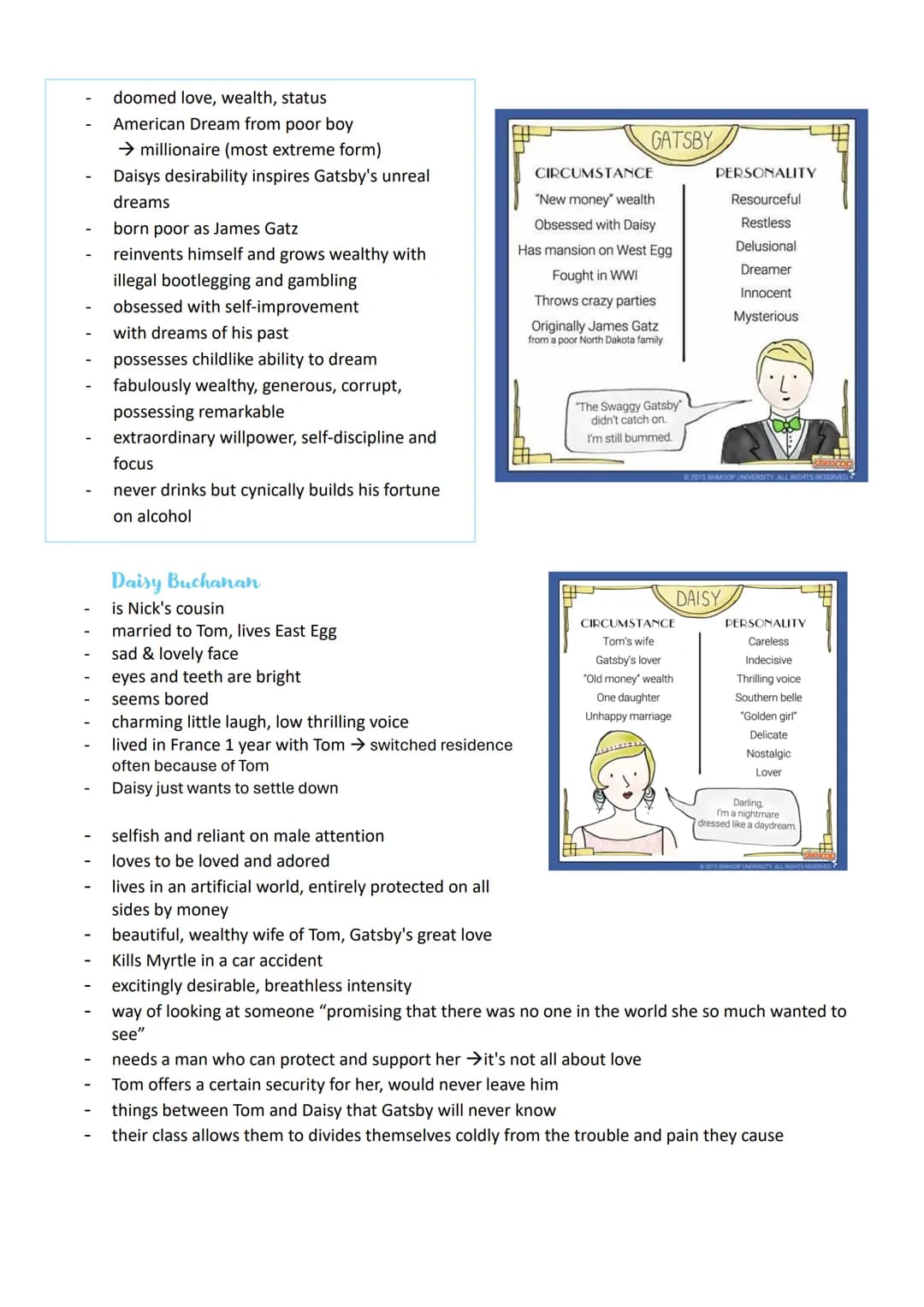 Englisch Abitur
Topics
1. The individual and society
• The Great Gatsby - characterization and plot
2. Politics, culture and society - betwe