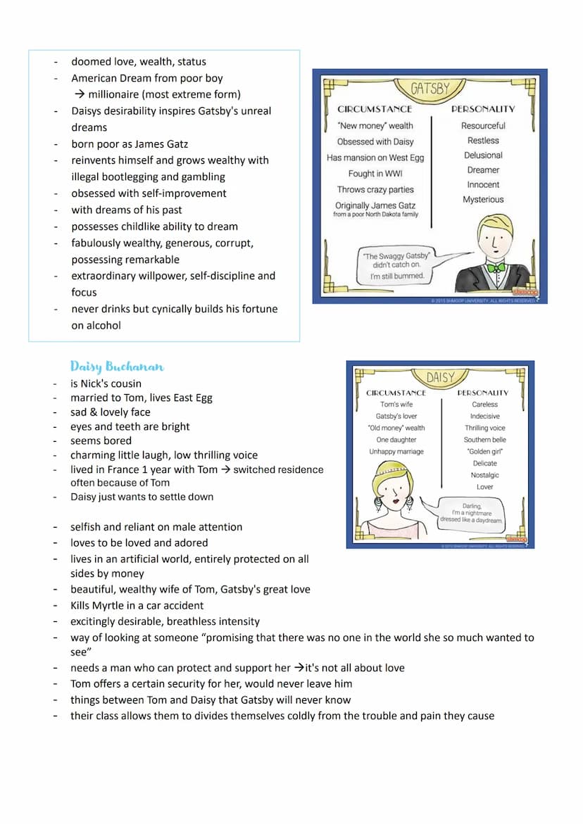 Englisch Abitur
Topics
1. The individual and society
• The Great Gatsby - characterization and plot
2. Politics, culture and society - betwe