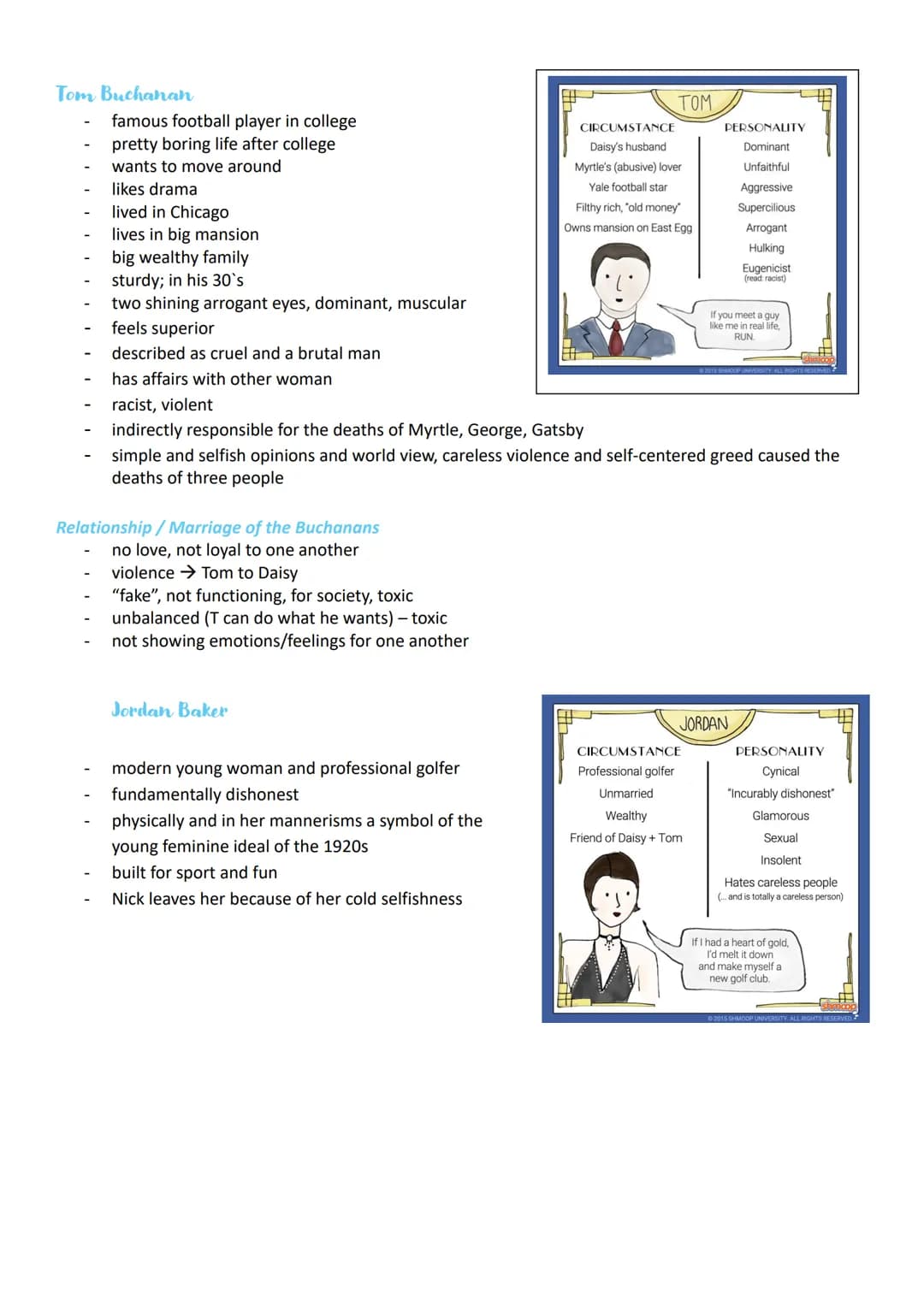 Englisch Abitur
Topics
1. The individual and society
• The Great Gatsby - characterization and plot
2. Politics, culture and society - betwe