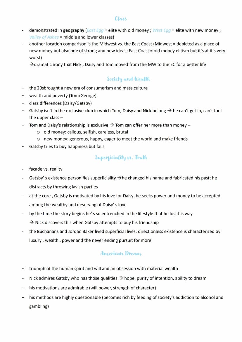 Englisch Abitur
Topics
1. The individual and society
• The Great Gatsby - characterization and plot
2. Politics, culture and society - betwe