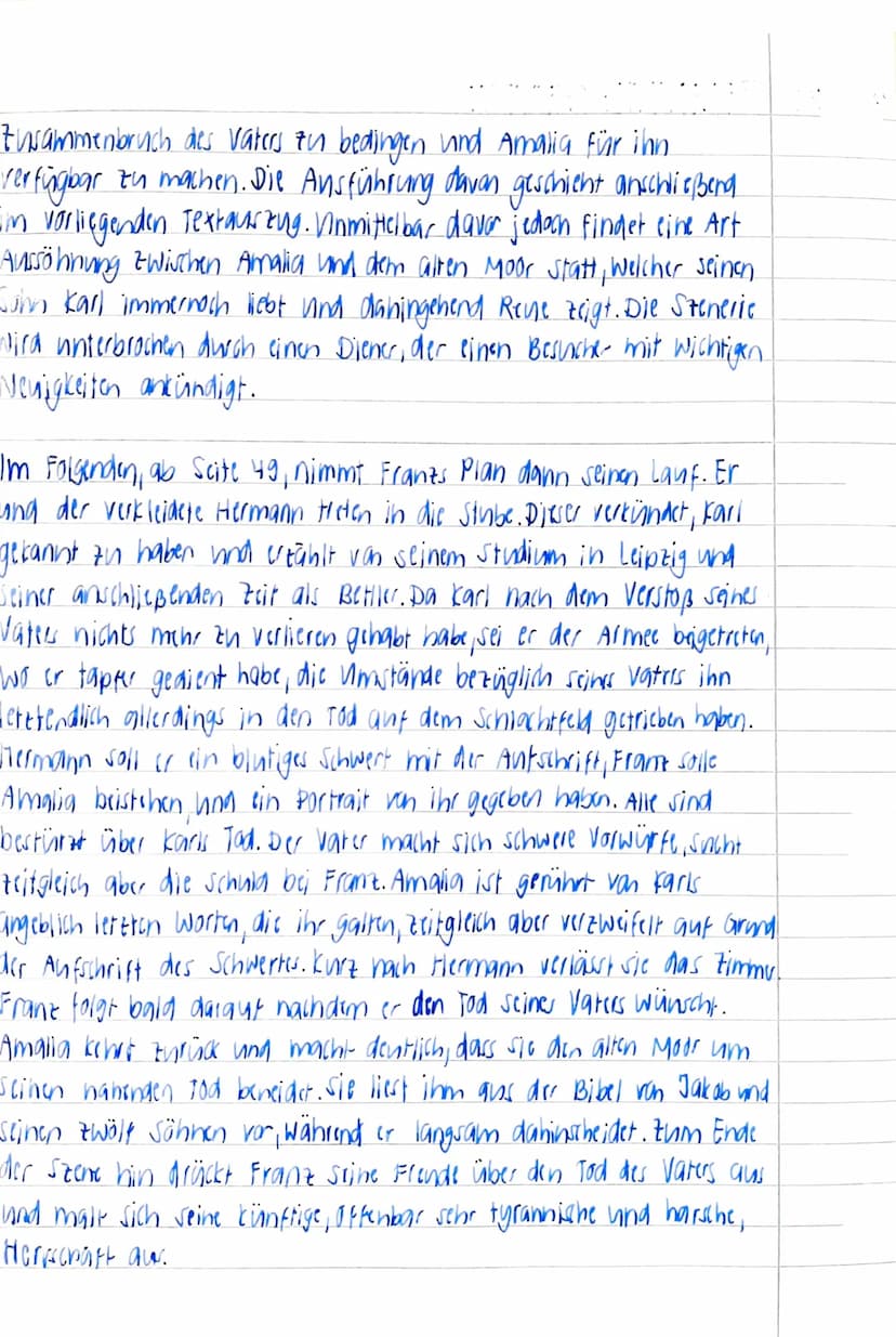 2. Akt, 2.Szene
03.06.2020 SZENENINTERPRETATION
Der vorliegende Szenenausschnilt stammt aus der 2. Szene des 2. Aktes
aus dem Drama, Die Räu