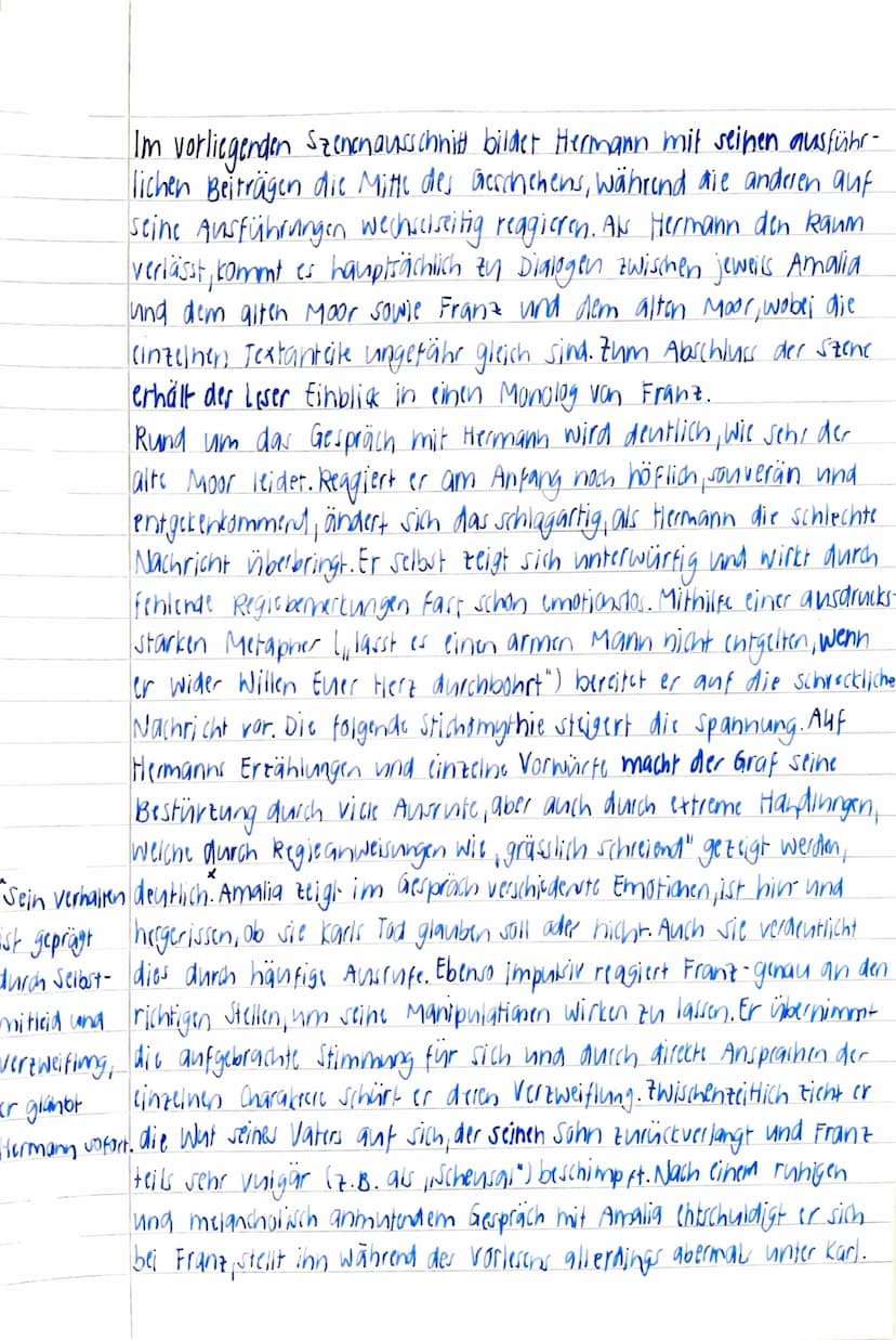 2. Akt, 2.Szene
03.06.2020 SZENENINTERPRETATION
Der vorliegende Szenenausschnilt stammt aus der 2. Szene des 2. Aktes
aus dem Drama, Die Räu