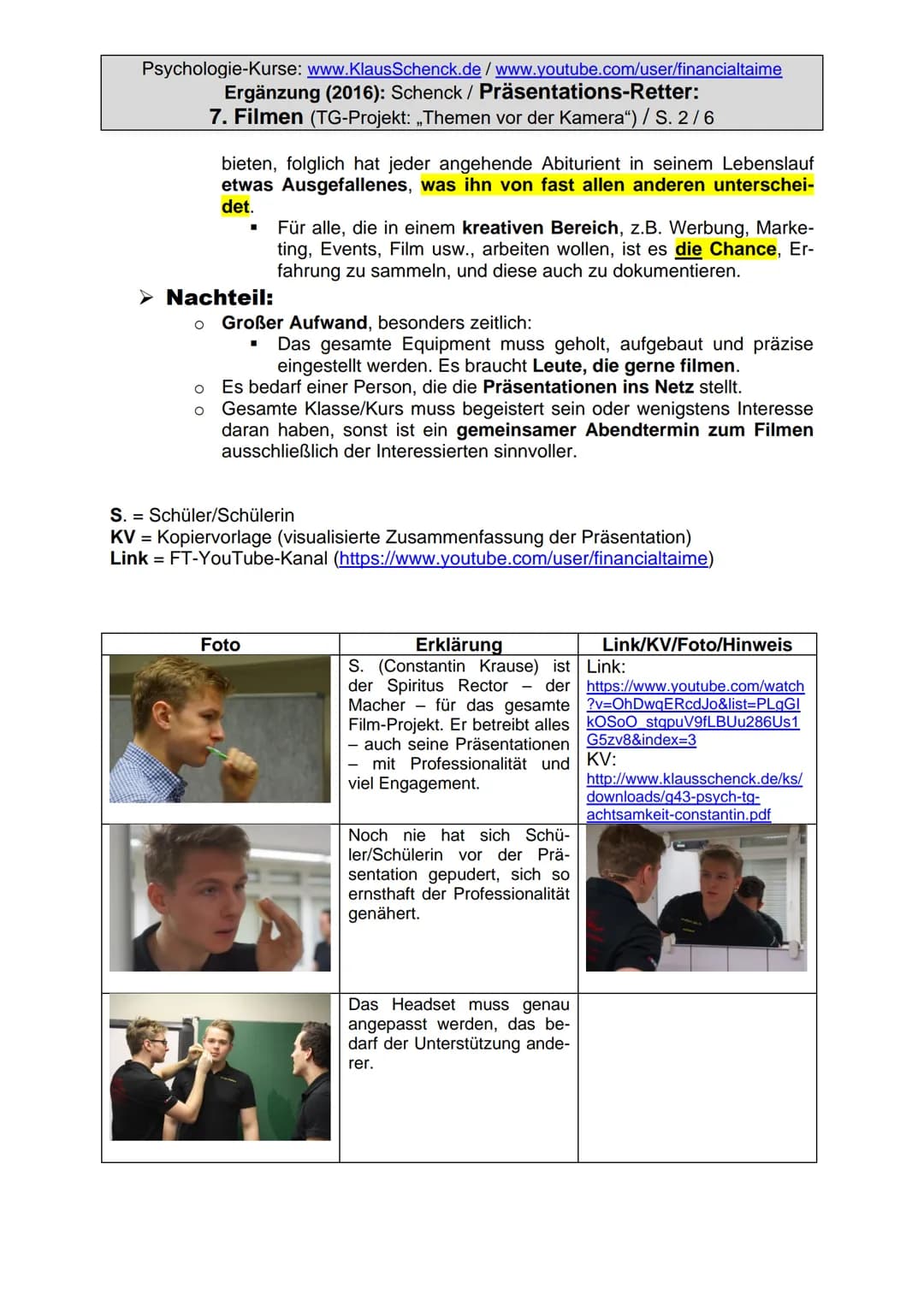 www.KlausSchenck.de / Unterrichts-Präsentationen / S. 1
Präsentationen - Zukunfts-Kompetenzen
Die Geschichte unserer Präsentationen reicht b
