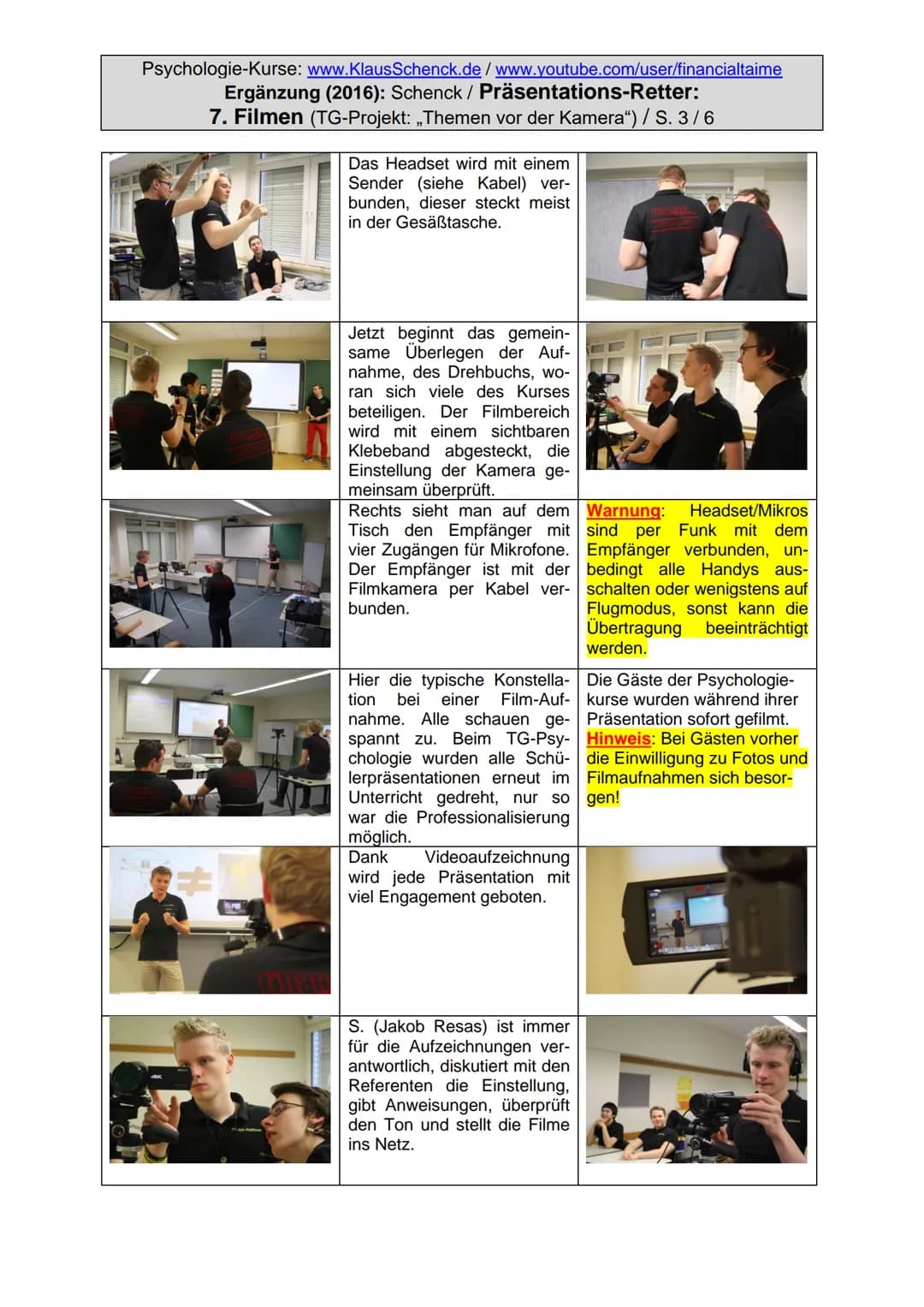 www.KlausSchenck.de / Unterrichts-Präsentationen / S. 1
Präsentationen - Zukunfts-Kompetenzen
Die Geschichte unserer Präsentationen reicht b