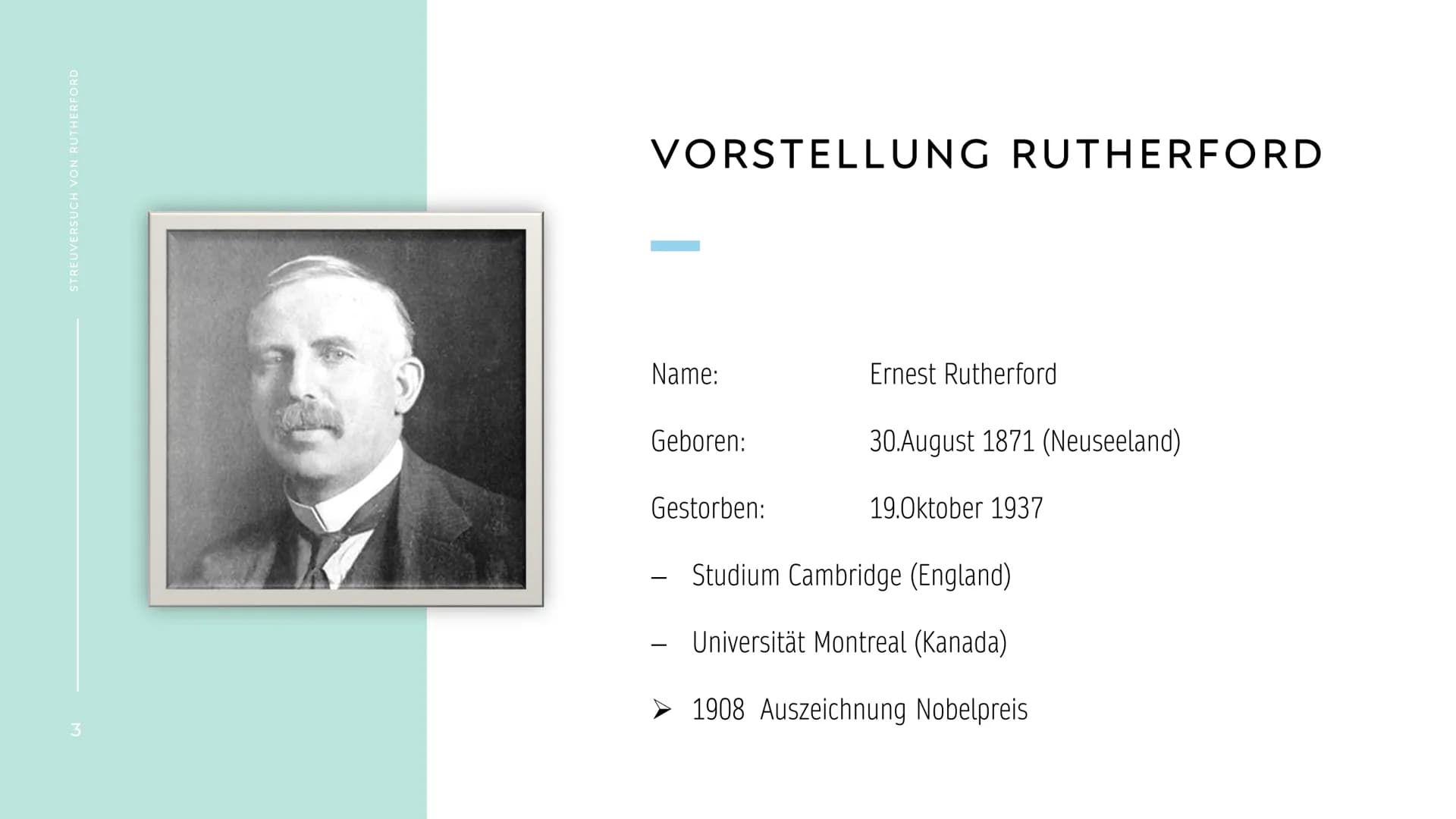 STREUVERSUCH VON
RUTHERFORD
JUSTIN LÜCK & VIVIEN EHRENTRAUT 2
STREUVERSUCH VON
RUTHERFORD
LEGENDE STREUVERSUCH VON RUTHERFORD
3
VORSTELLUNG 