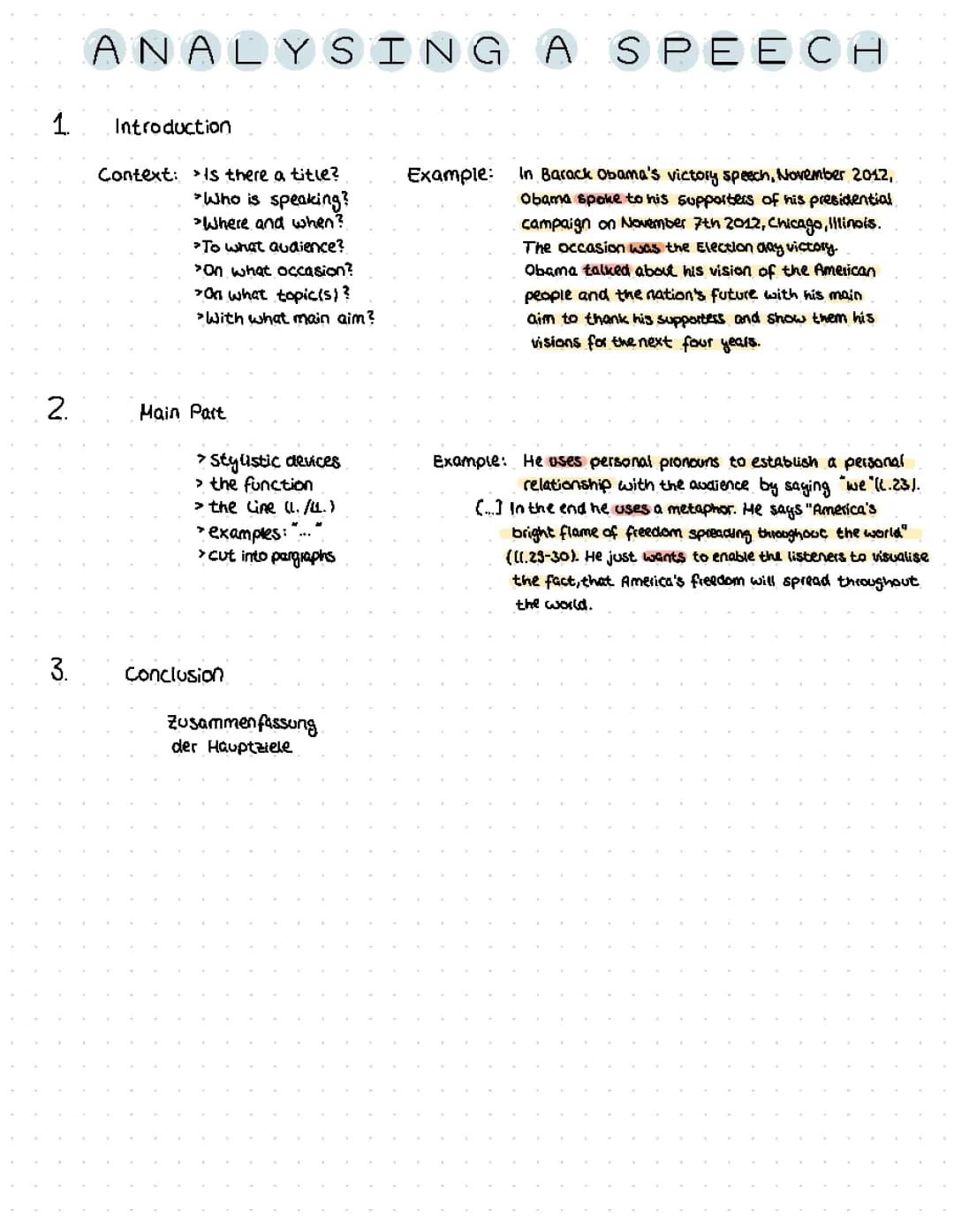 Analysing A Speech