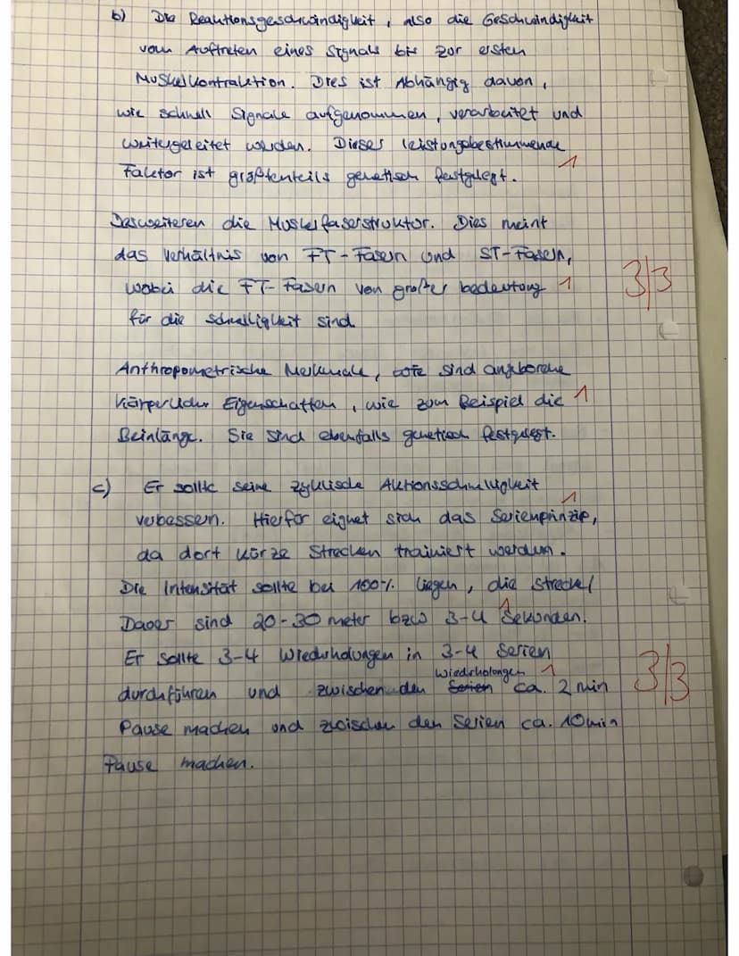 (6)
Die Reaktionsgeschwindigkeit
vour Auftreten eines Signals bis zur ersten
Muskelkontraktion. Dies ist Abhängig davon,
(c)
1
Also die Gesc