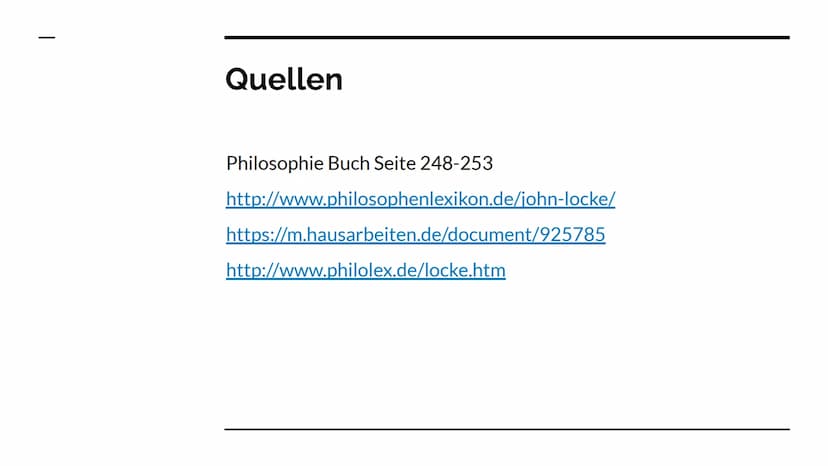John Locke
Staatstheorie Inhaltsverzeichnis
-
-
-
-
Biografie
Naturzustand
Gesellschaftsvertrag
Staatsform
Quellen Biografie: John Locke
-
-