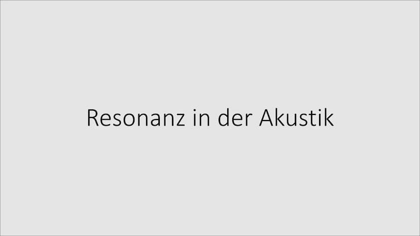 Resonanzkatastrophe
Resonanz in der Akustik
Einleitung
Eine Person schreit derart laut, dass sämtliche Gläser zu Bruch gehen, ein Szenario d