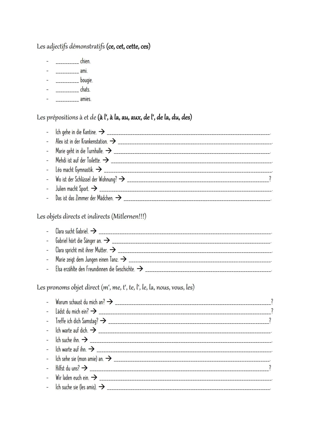 LEÇON PARTICULIÈRE - MERCREDI, LE 21 JUILLET
Petite interrogation écrite de grammaire pour tester tes connaissances
Le singulier et le pluri