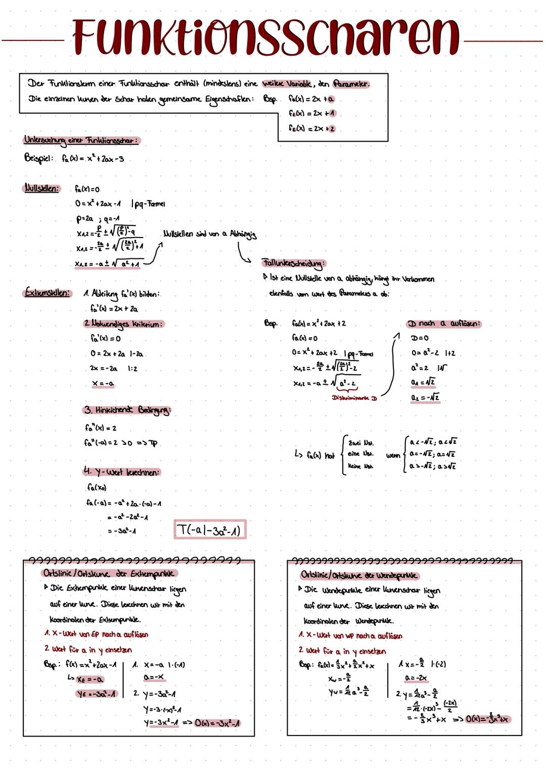 Funktionsscharen untersuchen 🔎
