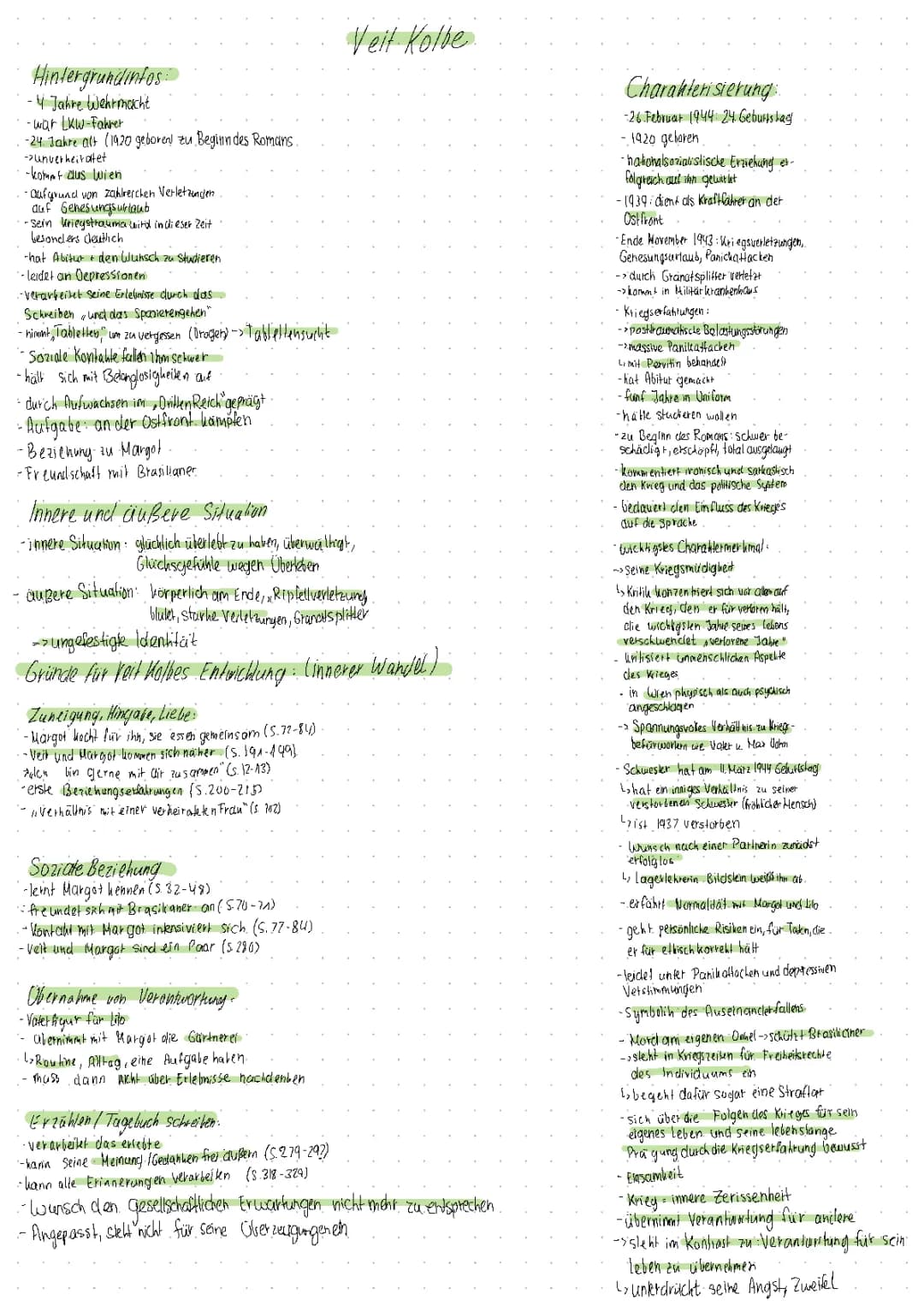 Unter der Drachenwand Charaktere und Deutung