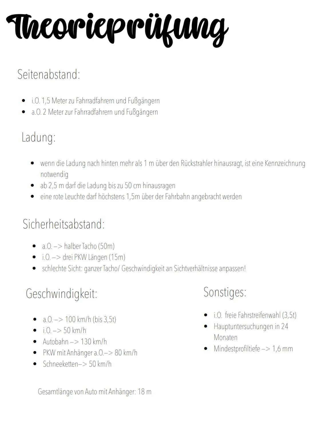 FAHRSCHULE
2023
Annika Olfert Theorieprüfung
Faustformeln
Reaktionsweg - Weg in einer Sekunde (Geschwindigkeit : 10) · 3
Bremsweg- (Geschwin