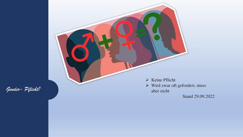 Gendern
Was ist das eigentlich?
Gemütsleiden
Gemüts/ver/fas-
ts/zu/stand
griech.) (Tr
enosse,
aft
Richtu
en Hin
dịch.
ande)) Gen/da
altet Po