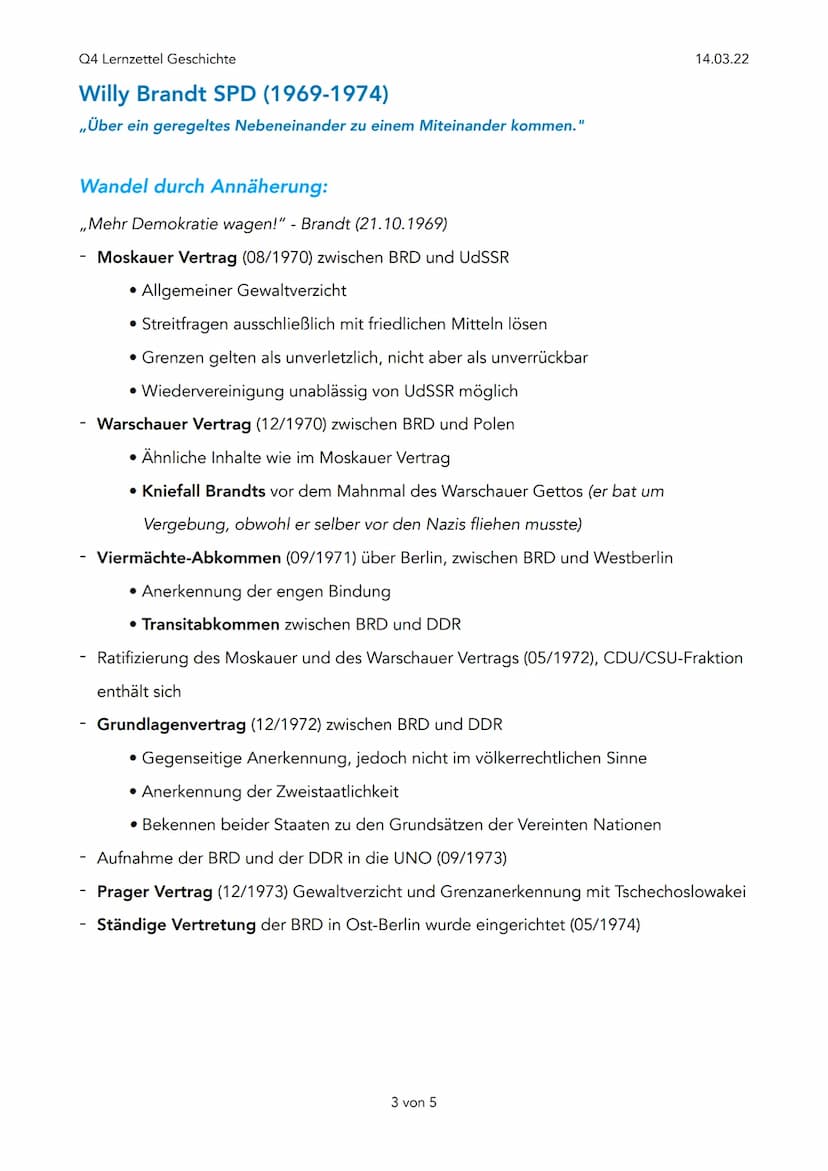 Q4 Lernzettel Geschichte
Konrad Adenauer CDU (1949-1963)
Grundpositionen:
- Aufhebung des Besatzungsstatus
-
Politik der Bundeskanzler Adena