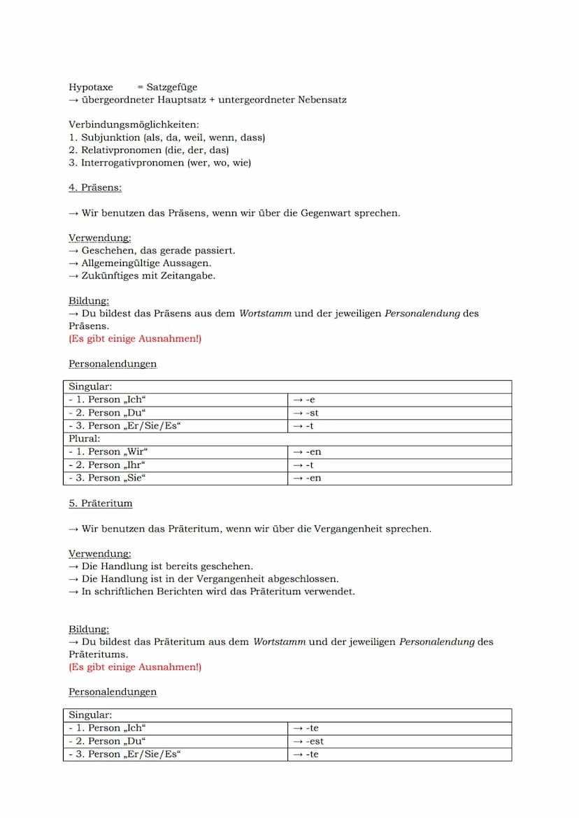 Deutsch
KA-Wissenswertes
1. Satzarten:
Emma macht ihre Hausaufgaben.
Aussagesatz (Deklarativsatz)
Macht Emma ihre Hausaufgaben?
→ Fragesatz
