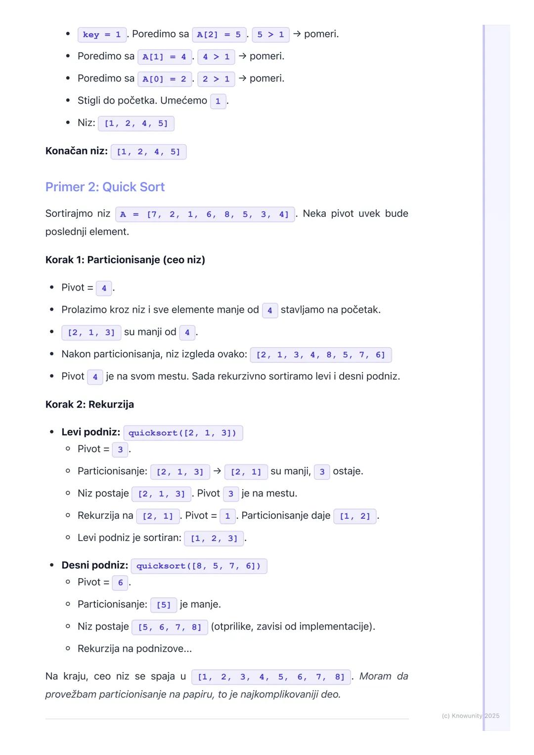 # Algoritmi sortiranja

Uvod u algoritme sortiranja

Sortiranje je jedan od najosnovnijih problema u računarstvu. Cilj je da se
elementi nek