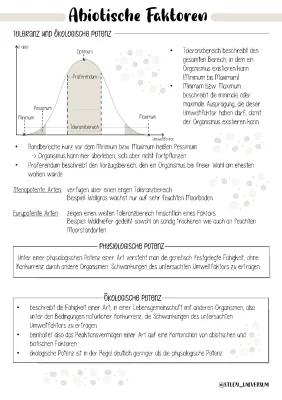 Einfach erklärt: Abiotische Faktoren und Toleranzkurven: Ökologische ...