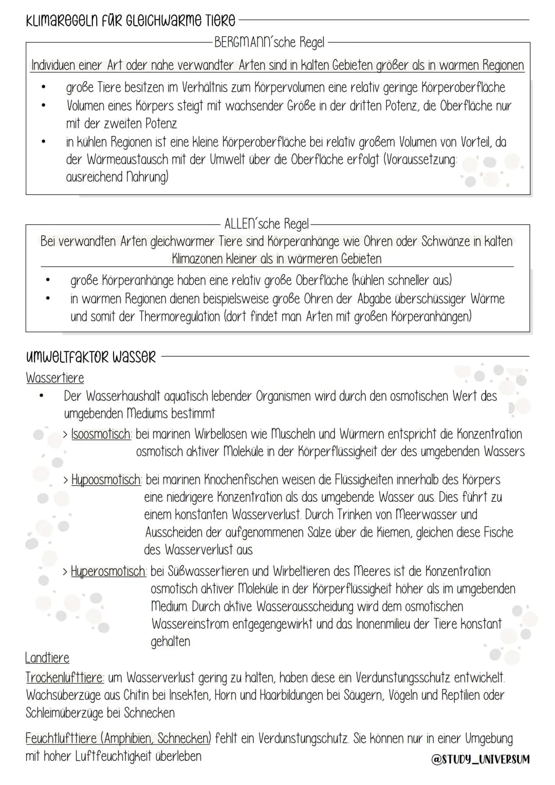 TOLERANZ UND ÖKOLOGISCHE POTENZ
Vitalitat
Minimum
I
Pessimum
I
Abiotische Faktoren
1
Optimum
Präferendum
+Toleranzbereich
1
Maximum
Toleranz