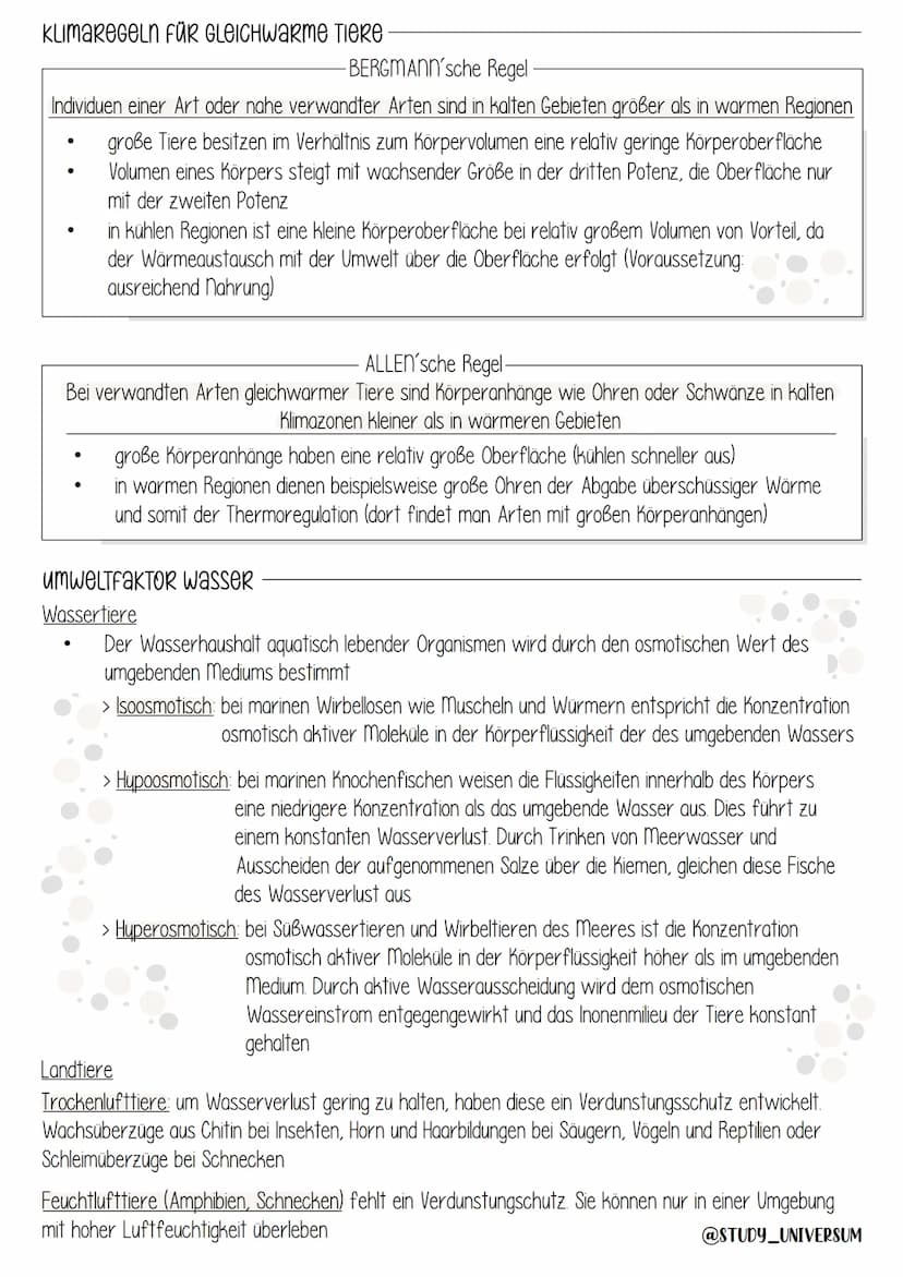 TOLERANZ UND ÖKOLOGISCHE POTENZ
Vitalitat
Minimum
I
Pessimum
I
Abiotische Faktoren
1
Optimum
Präferendum
+Toleranzbereich
1
Maximum
Toleranz