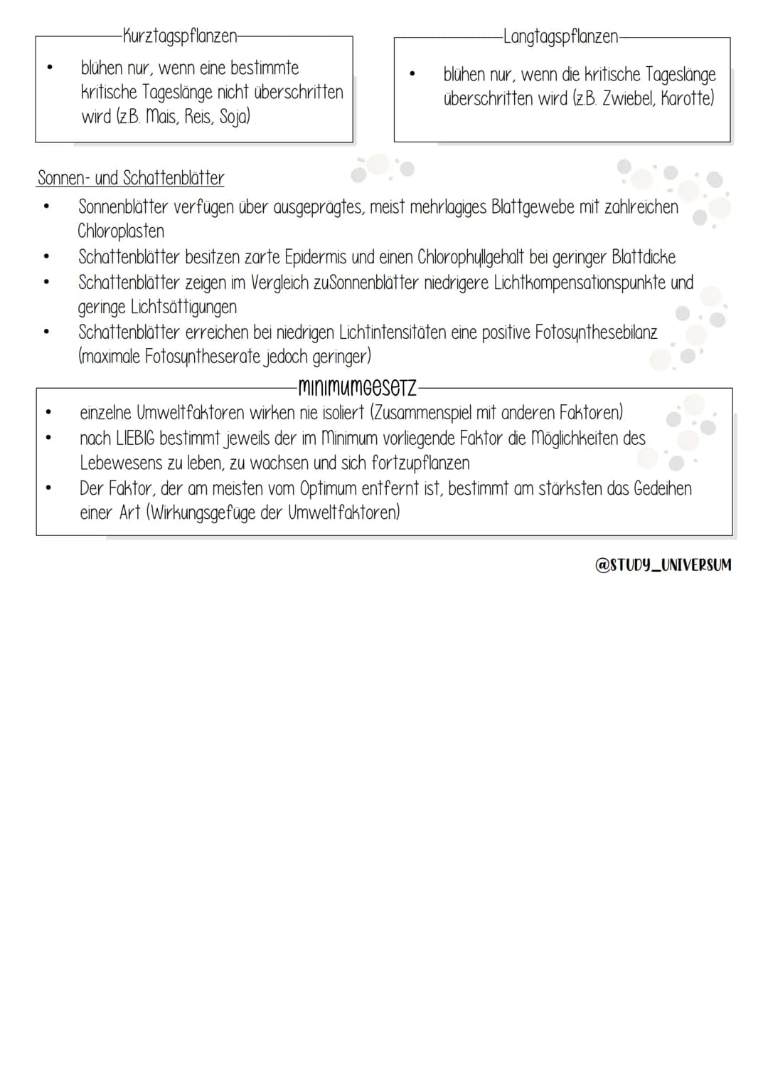 TOLERANZ UND ÖKOLOGISCHE POTENZ
Vitalitat
Minimum
I
Pessimum
I
Abiotische Faktoren
1
Optimum
Präferendum
+Toleranzbereich
1
Maximum
Toleranz