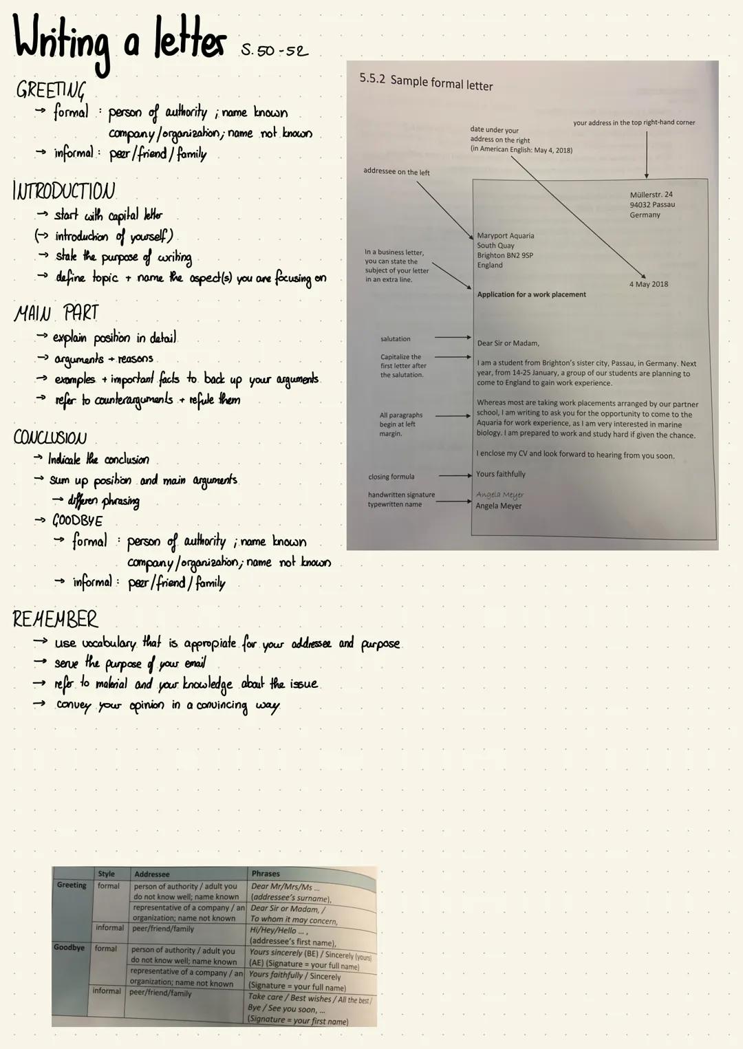 Writing a letter to the editor -
S.54-56
=> RULES OF A FORMAL LETTER
write which article, editorial,... you are referring to state the purpo