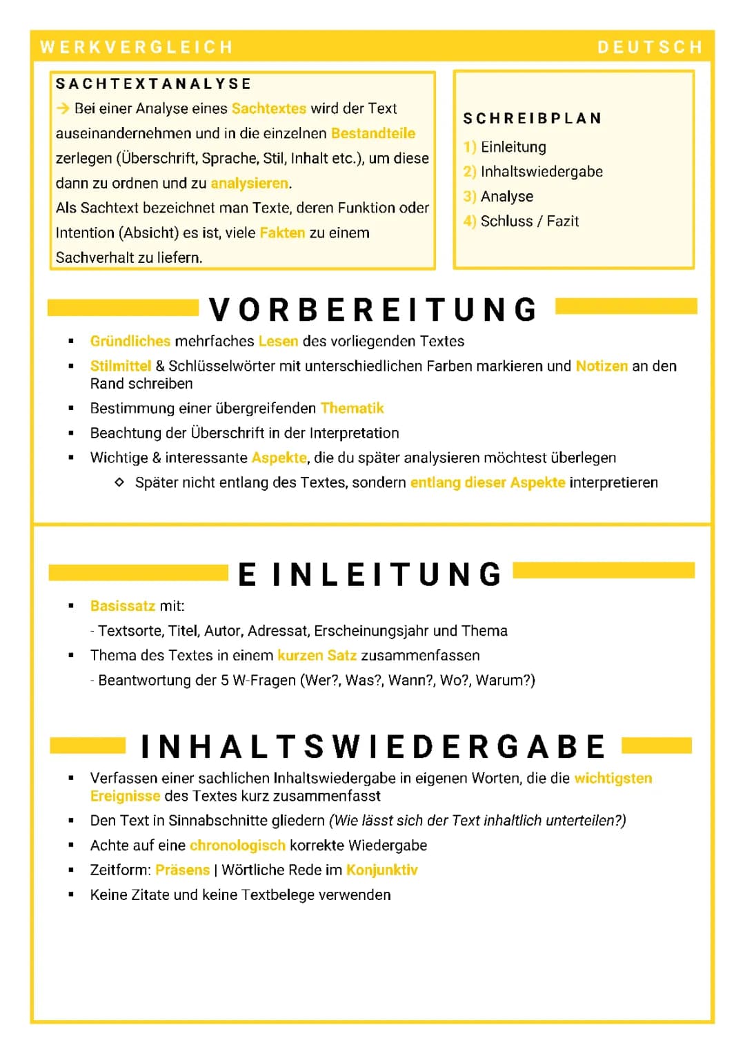 Sachtextanalyse schreiben