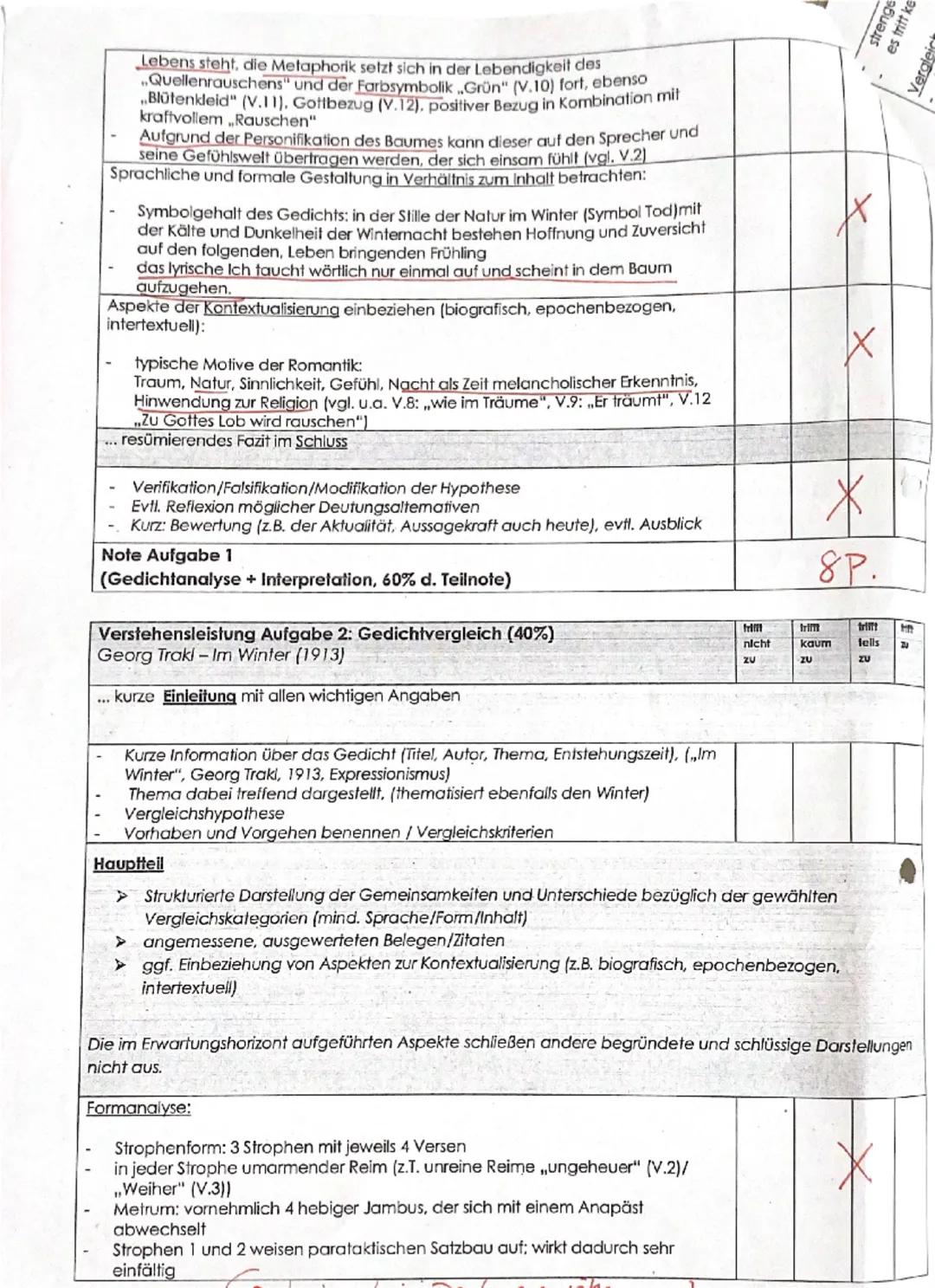 Ch Lehrer
$2$
Klasse Arbeit
Nr.
Lyrik
Gedichtvergleich
(eA)
1
Name: Elena
3
Datum: 09.05.2023
Aufgabenstellung:
1. Analysieren und interpret