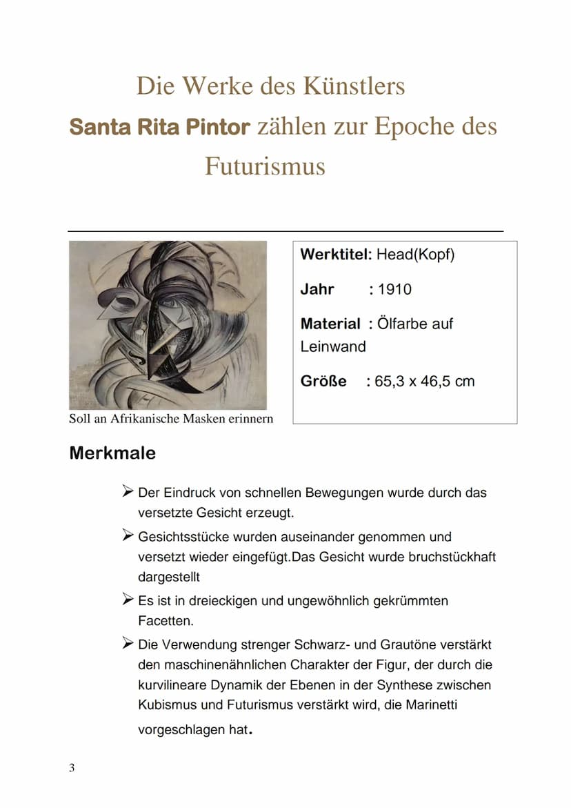Die Werke des Künstlers
Giacomo Balla zählen zur Epoche des
Futurismus
Bedeutende Künstler des Futurismus
Von Doreen.C & Olivia.P
Merkmale
1