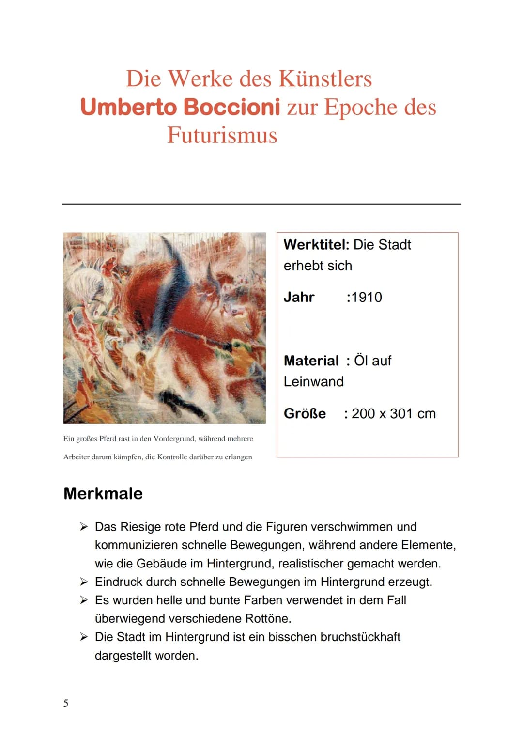 Die Werke des Künstlers
Giacomo Balla zählen zur Epoche des
Futurismus
Bedeutende Künstler des Futurismus
Von Doreen.C & Olivia.P
Merkmale
1