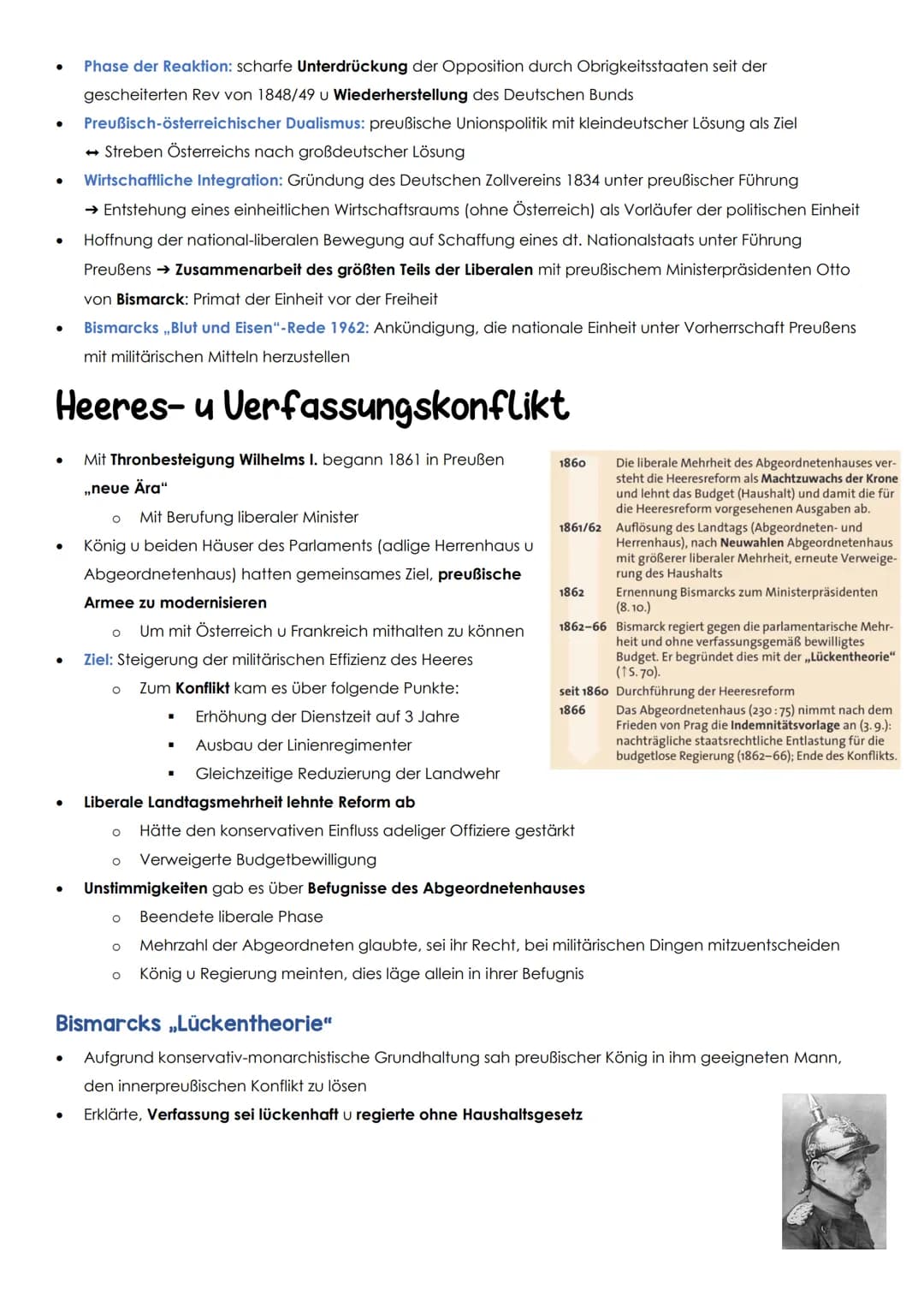 1864 Deutsch-
1862 BISMARCK wird preuß
Ministerpräsident
Dänischer Krieg
●
●
1866 Gründung des Nord-
deutschen Bundes
Kaiserreich
●
1866 Deu