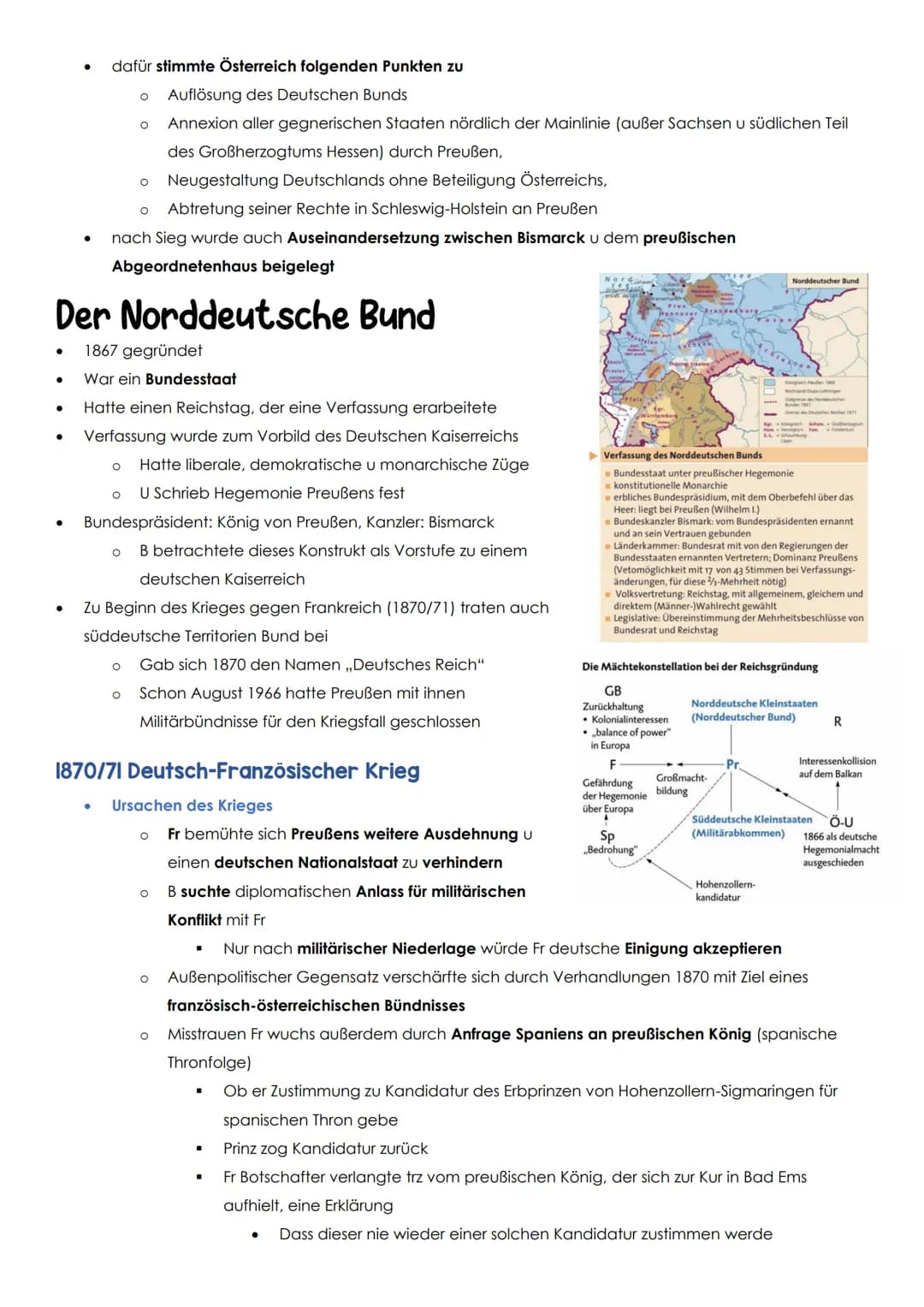 1864 Deutsch-
1862 BISMARCK wird preuß
Ministerpräsident
Dänischer Krieg
●
●
1866 Gründung des Nord-
deutschen Bundes
Kaiserreich
●
1866 Deu