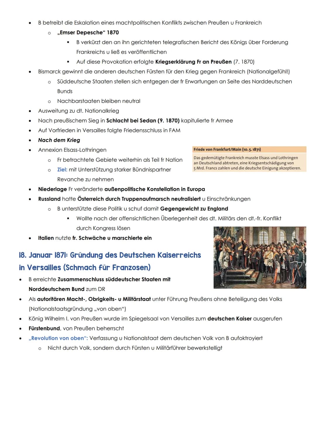 1864 Deutsch-
1862 BISMARCK wird preuß
Ministerpräsident
Dänischer Krieg
●
●
1866 Gründung des Nord-
deutschen Bundes
Kaiserreich
●
1866 Deu