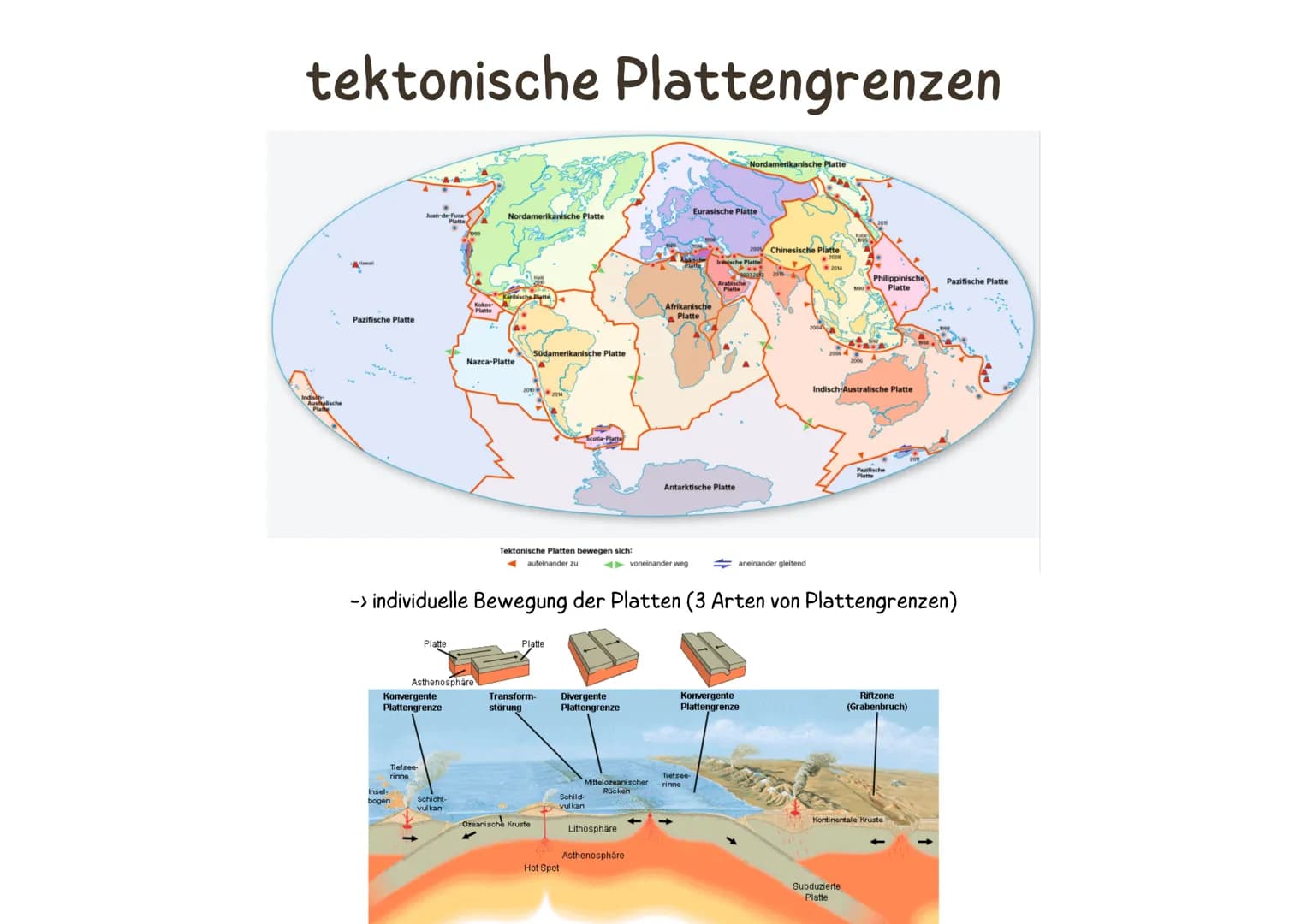 tektonische Plattengrenzen
Aushlische
Pazifische Platte
Platter
Konvergente
Plattengrenze
Tiefsee
rinne
Insel-
bogen
Asthenosphäre
Nordameri