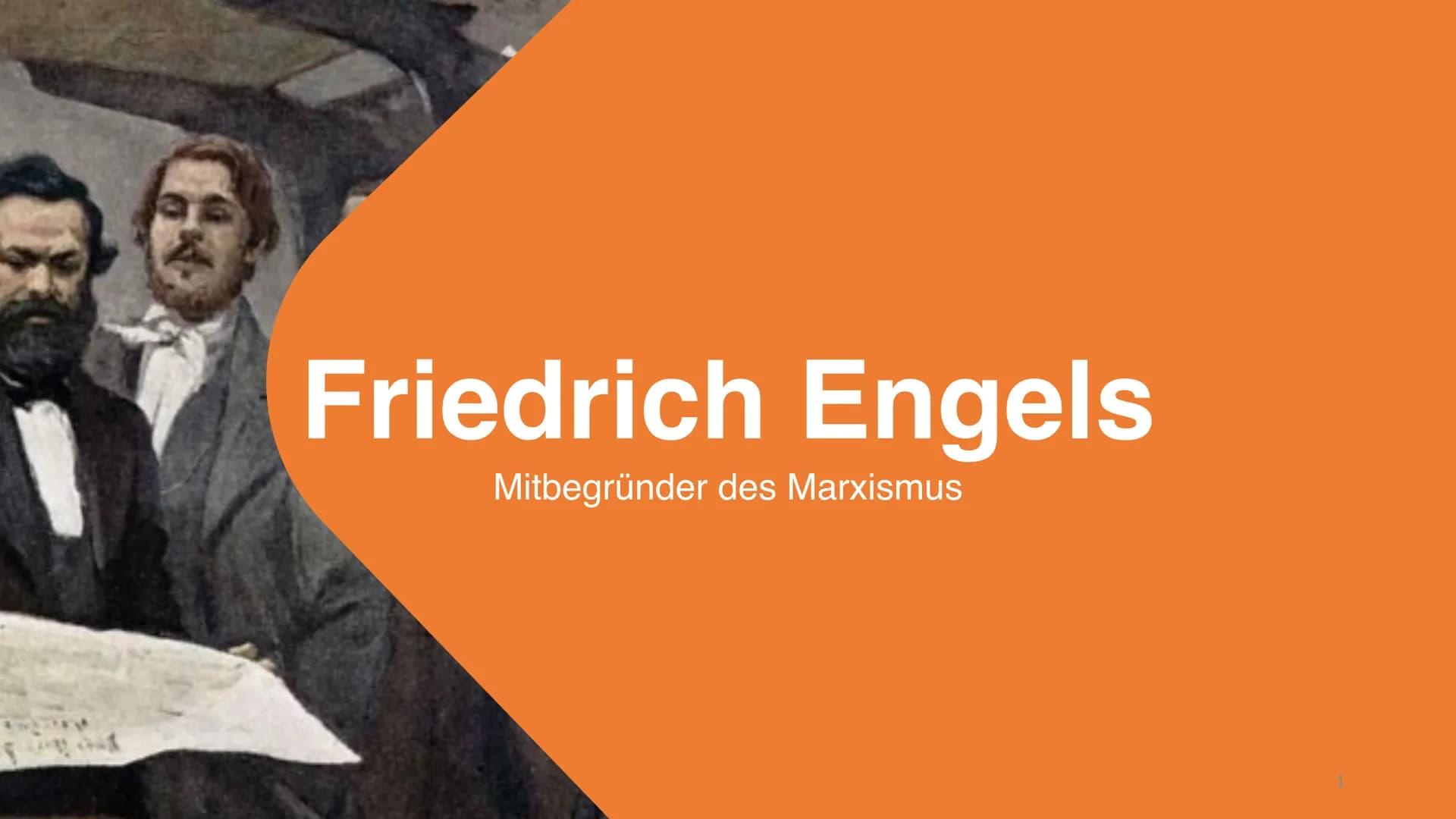 Friedrich Engels
Mitbegründer des Marxismus Aufbau
1. Lebenslauf
2. Allgemeine politische Position
3. Handlungen und Position zur Revolution