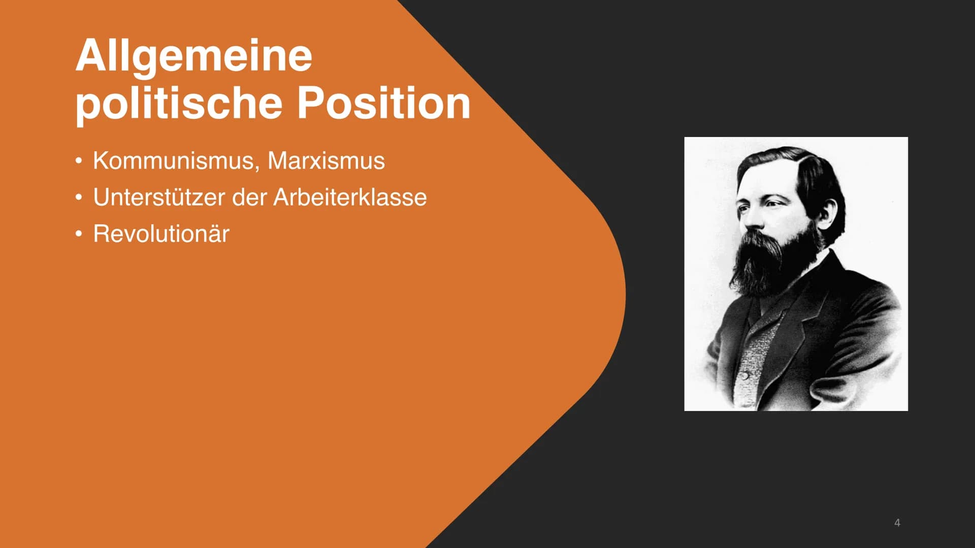 Friedrich Engels
Mitbegründer des Marxismus Aufbau
1. Lebenslauf
2. Allgemeine politische Position
3. Handlungen und Position zur Revolution