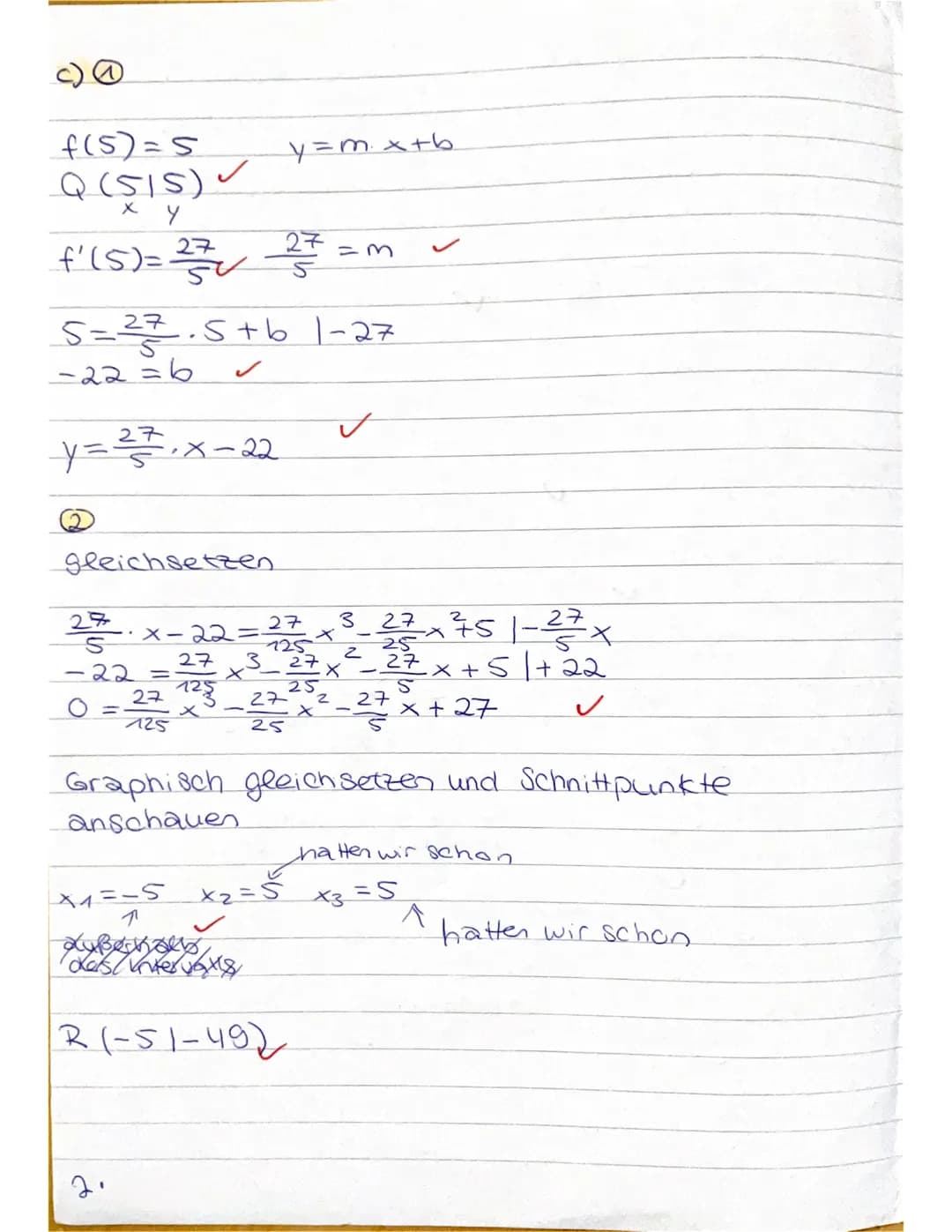 Aufgabe 3.
a) f ( ²³/²) =
23,299
A: Nein es liegt nicht auf dem Graphen der
Funktion f. (Strenggenommen!)
✓
X4=0
Mathe ZK
16
3299
1800
81
2
