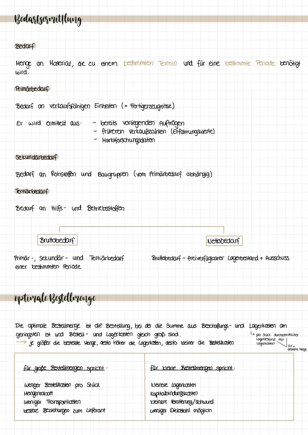 KA NUMMER 1
Beschaffungsvorgang
Bedarfsermittlung
Wie viel Bedarf habe ich?
دا
Bedarfsermittlung
Planungsphase Festlegung des Bestellzeitpun