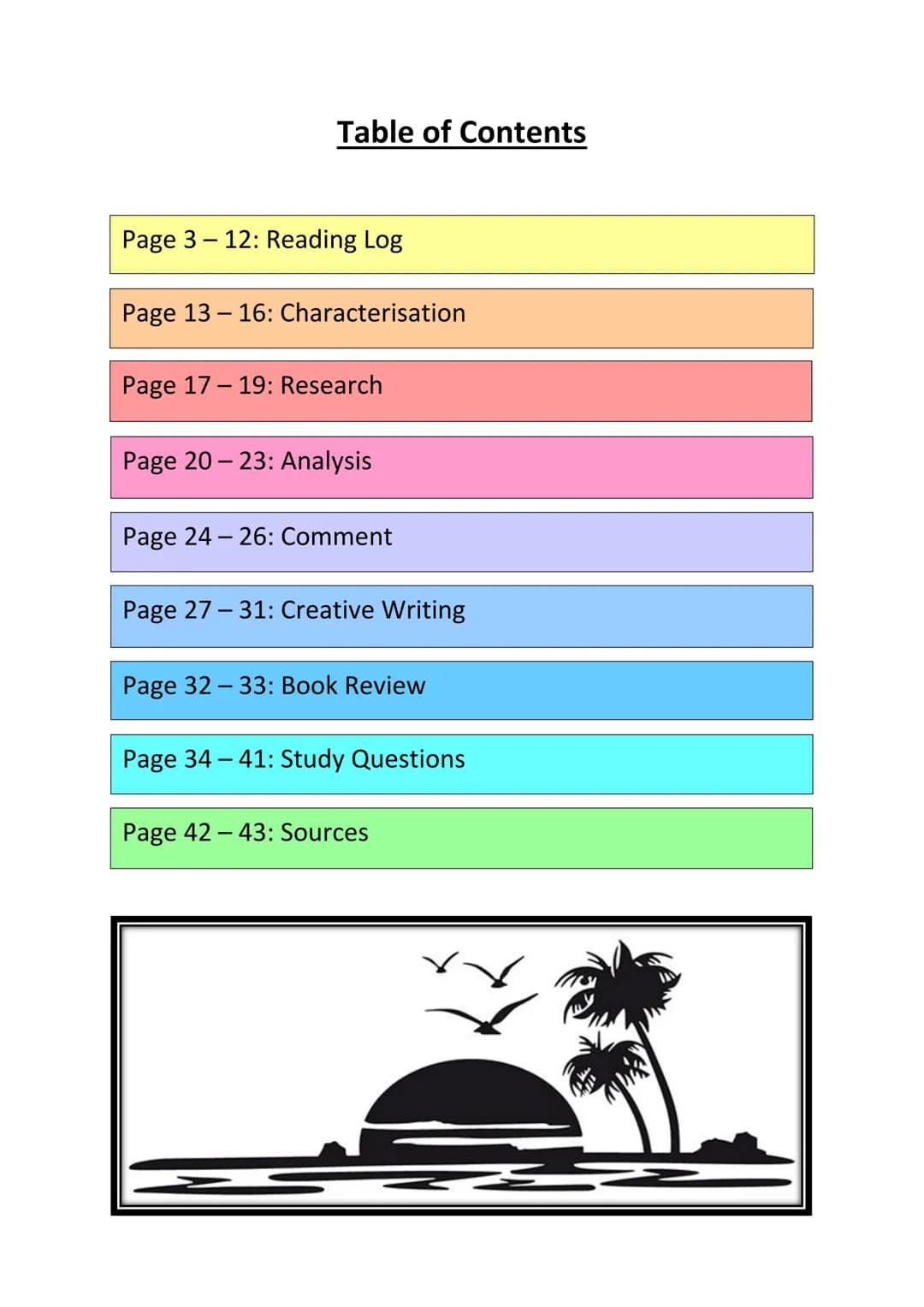 DAVID FERMER
Coast to Coast
Cornelsen
Mia school goes easier-
CORNELLEN
ENGLISH
LIBRARY Table of Contents
Page 3-12: Reading Log
Page 13-16: