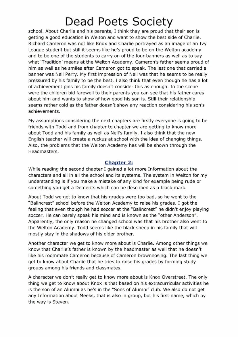 Reading Portfolio
Deadboets
Society
Name:
Class:
Teacher:
Carpe Diem
Touchstone Pictures Silver Screen Partners IV. St
Witt-Thomas Productio