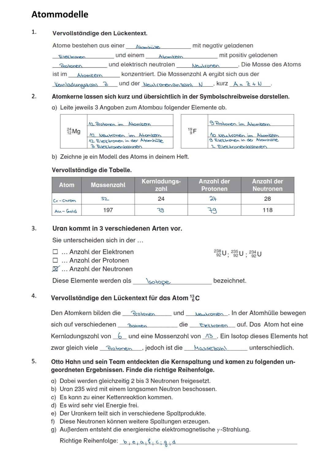 Physik lernen: Radioaktivität, Atommodelle und mehr - Lösungen inklusive!