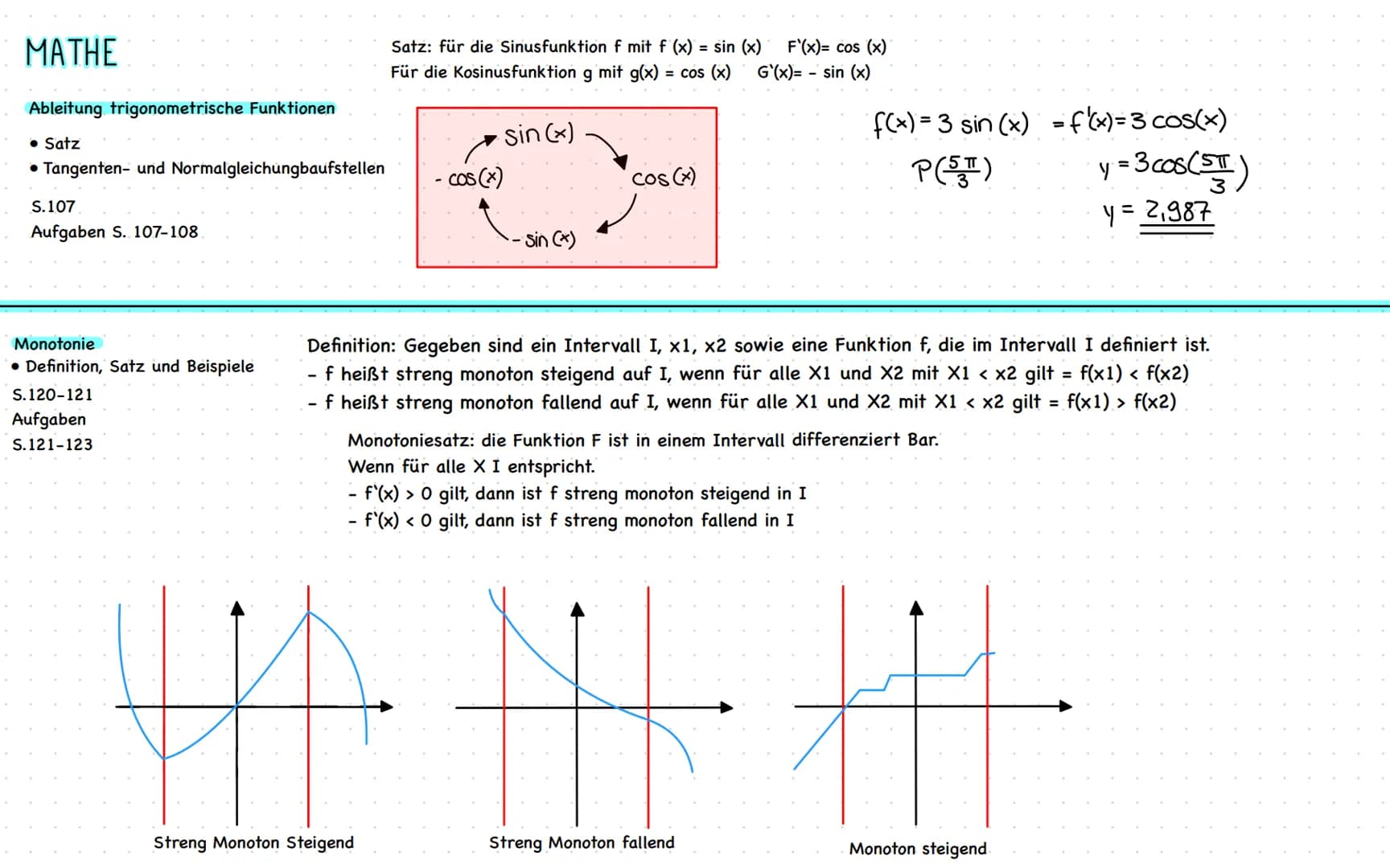 MATHE 52
Differenzenquotient- mittlere Änderungsrate
• Definition
●Sekante
S.86-87
Aufgaben S.87-89
Definition: Gegeben ist eine Funktion f,