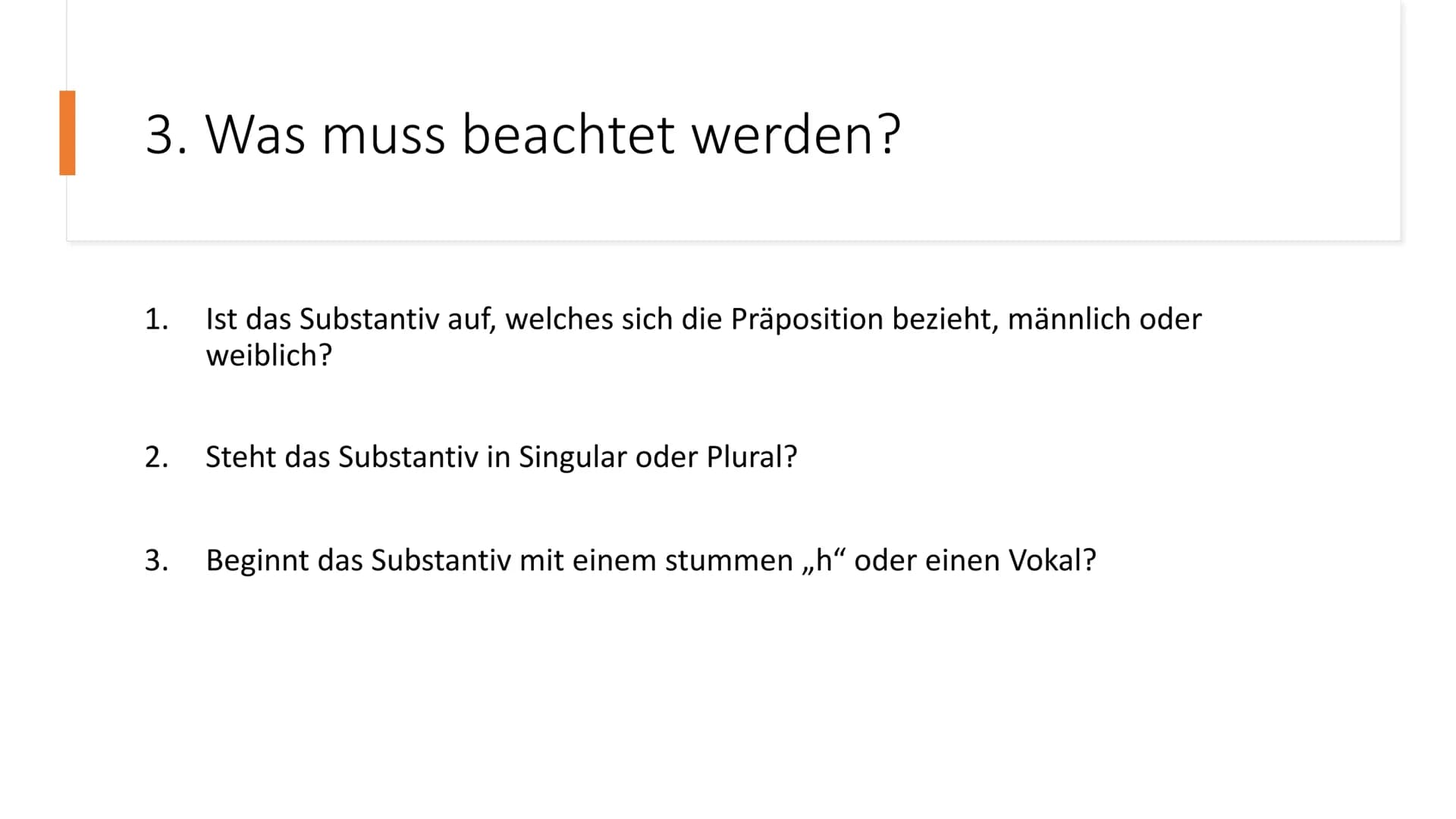 La préposition „de" Gliederung
1. Allgemeines
2. Veränderung der Präpositionen
3. Was muss beachtet werden?
4. Bildung / Zusammensetzung
5. 