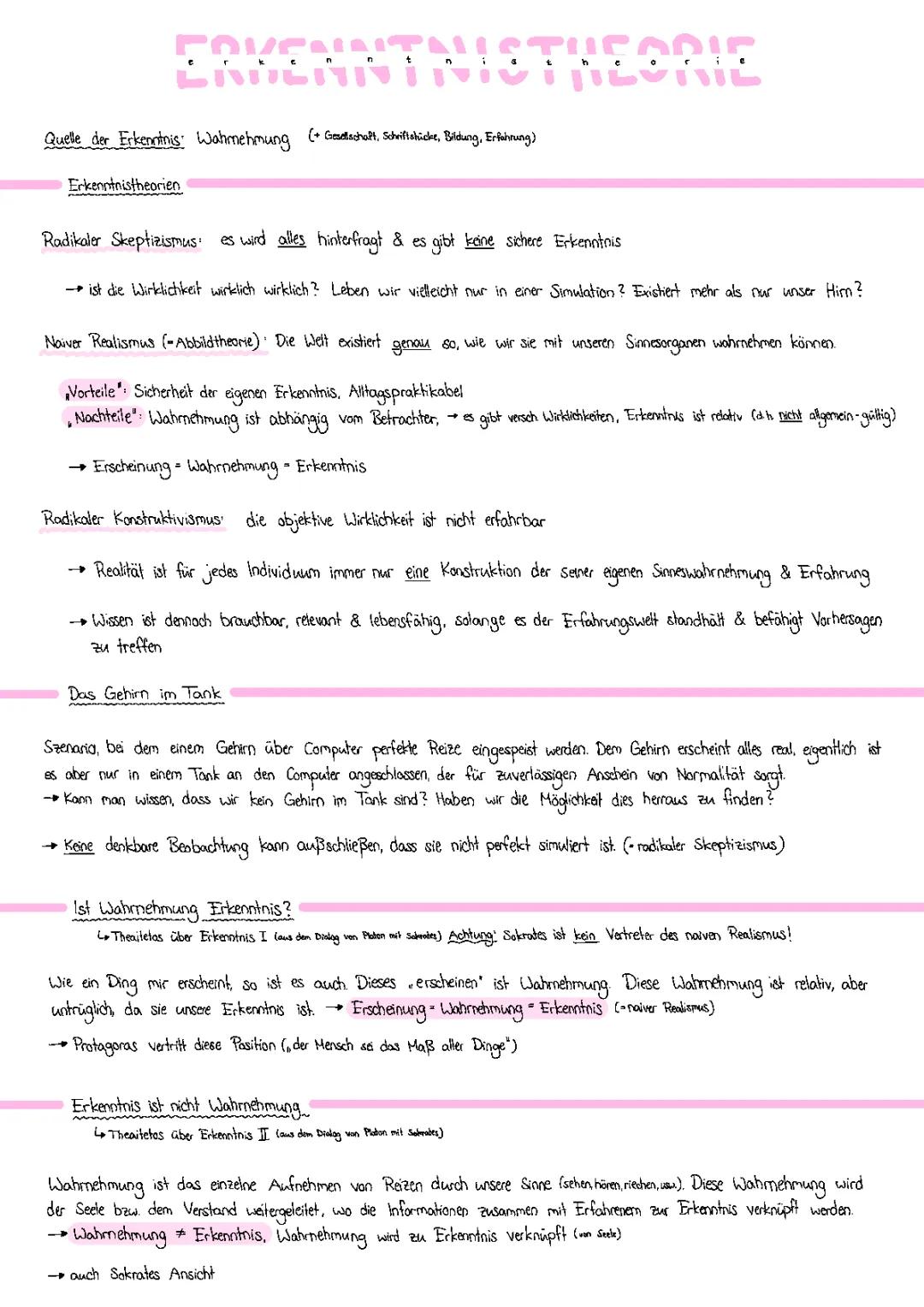 Erkenntnistheorie 