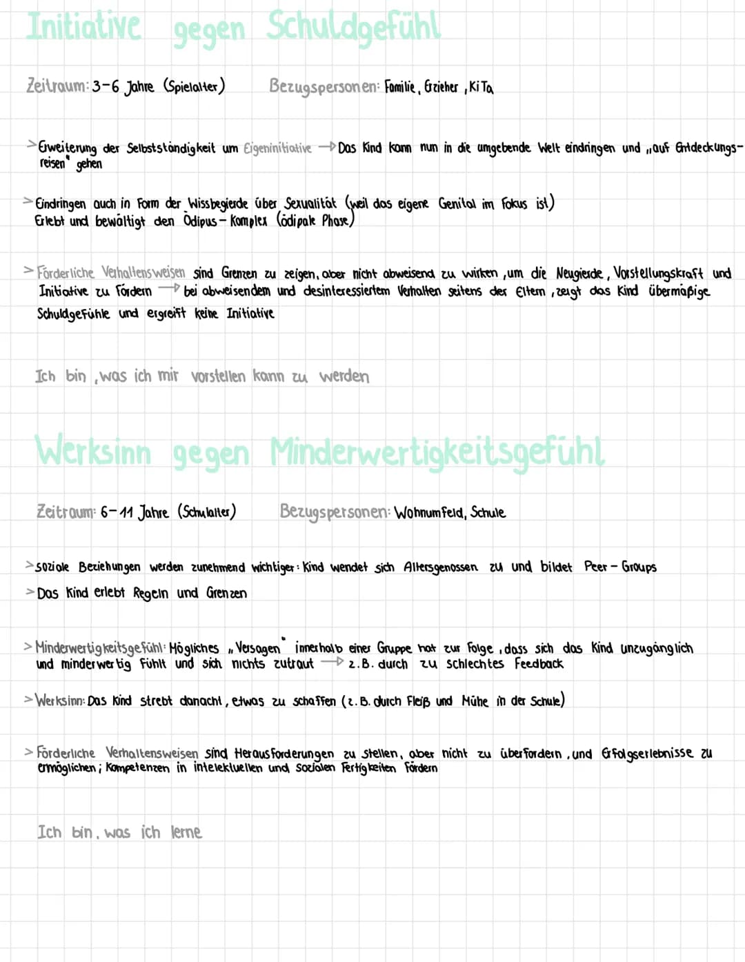 Urvertrauen gegen Urmisstrauen
Zeitraum: 0-1.5 Jahre (Säuglingsalter) Bezugsperson: primare Bezugsperson (meist Mutter)
> Das kind ist von s
